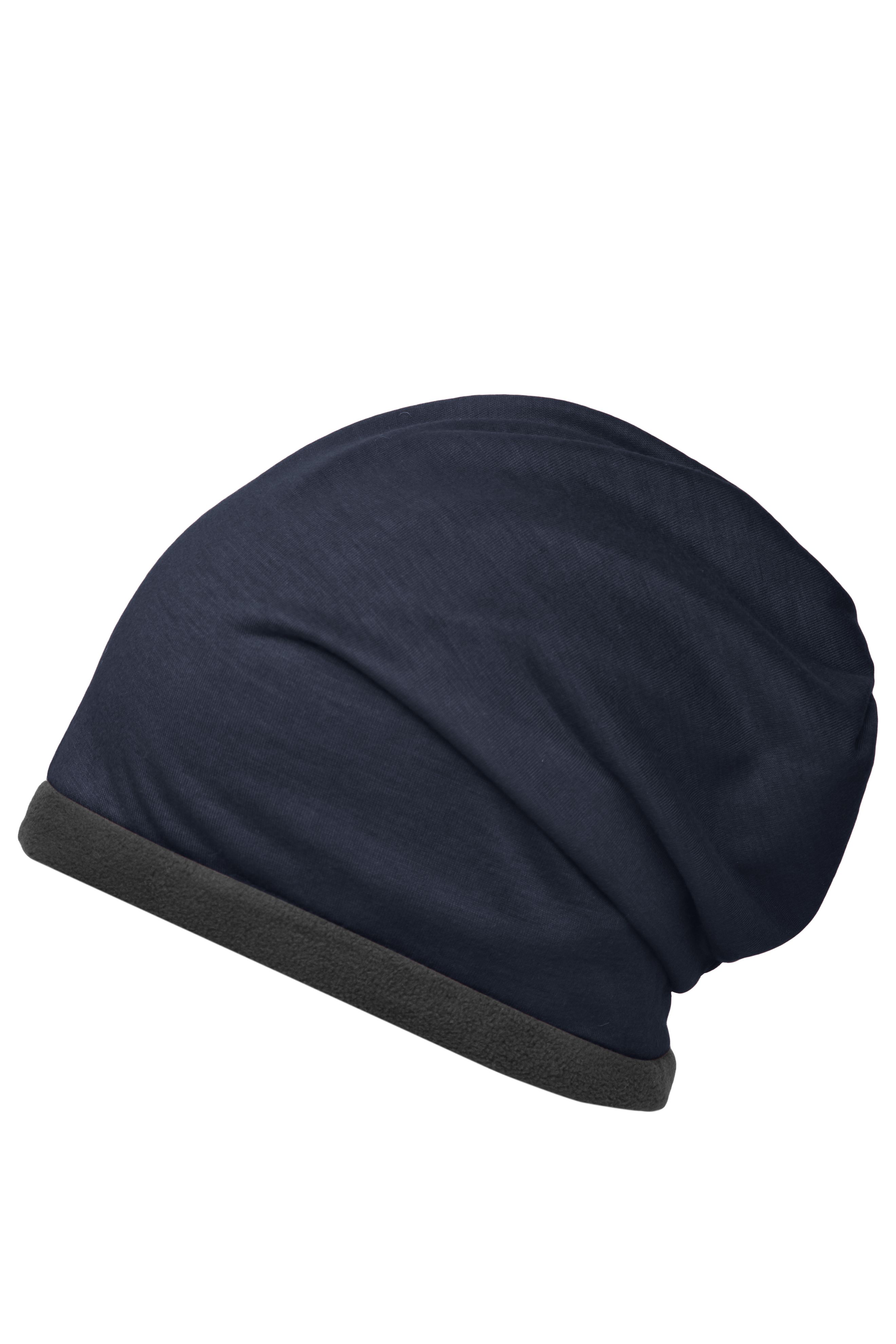 Fleece Beanie MB7131 Lässige Mütze mit Fleece-Kontrastabschluss