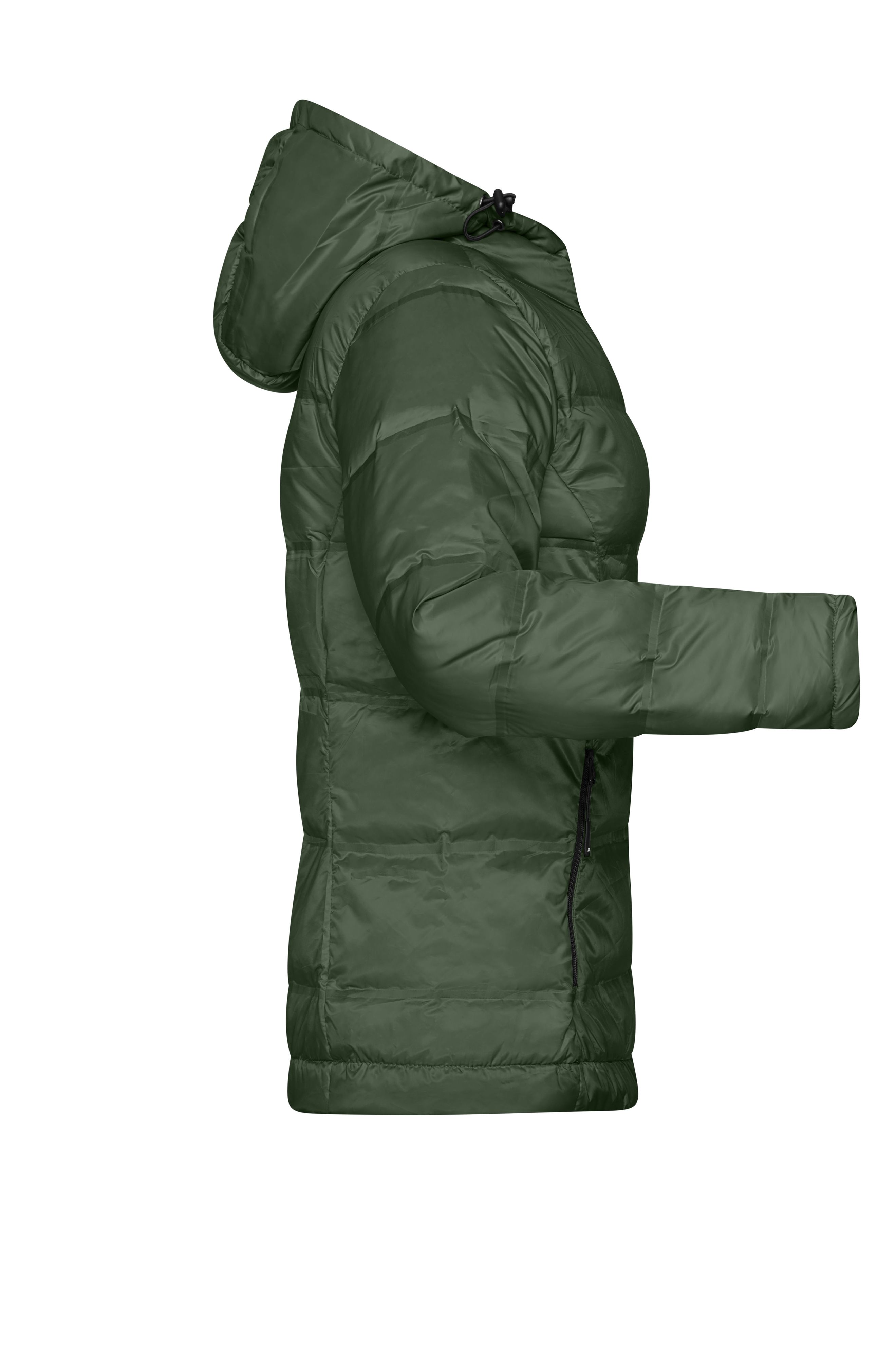 Ladies' Hooded Down Jacket JN1151 Daunenjacke mit Kapuze in neuem Design, Steppung der Jacke ist geklebt und nicht genäht