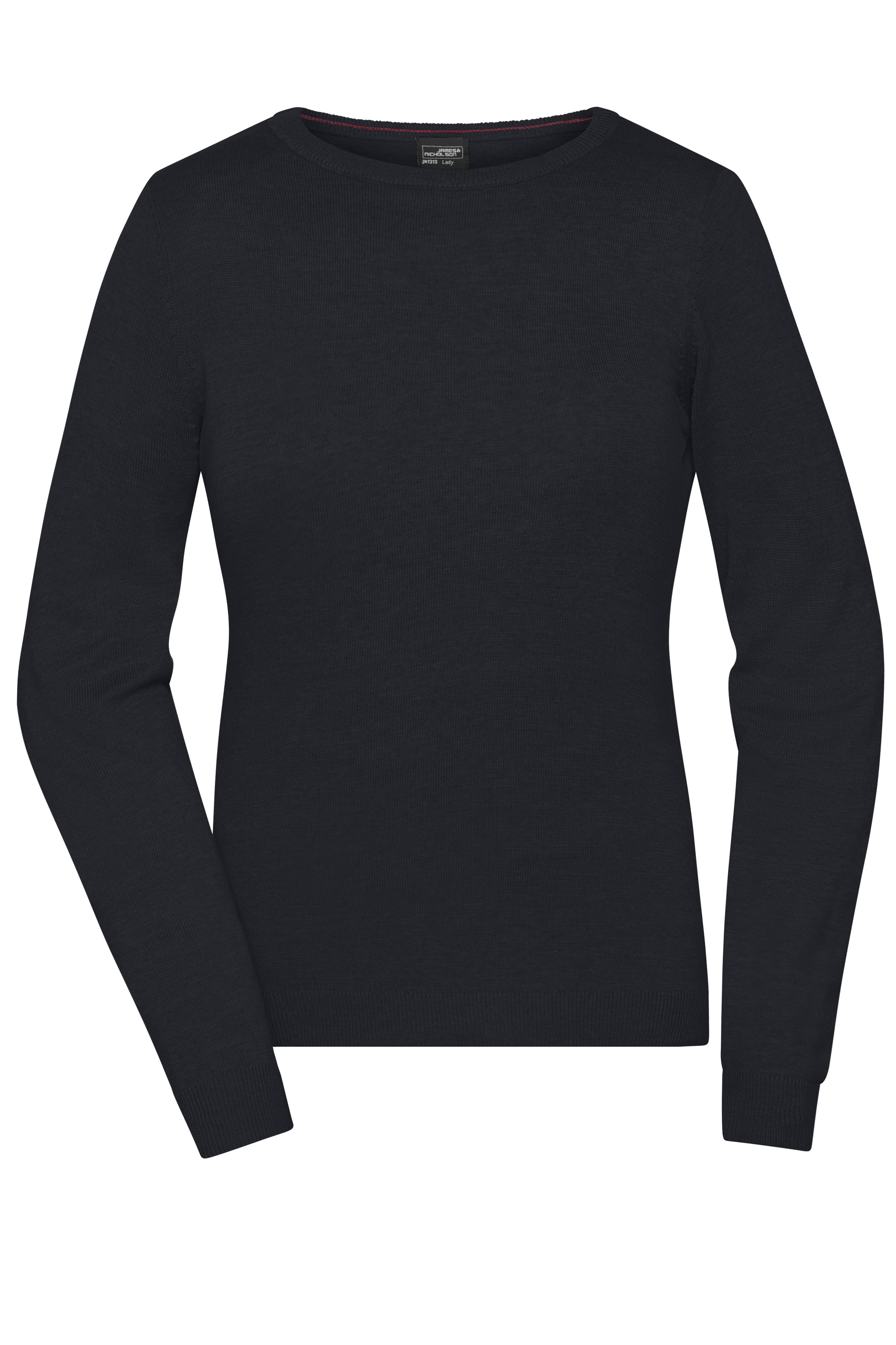 Ladies' Round-Neck Pullover JN1313 Klassischer Baumwoll-Pullover