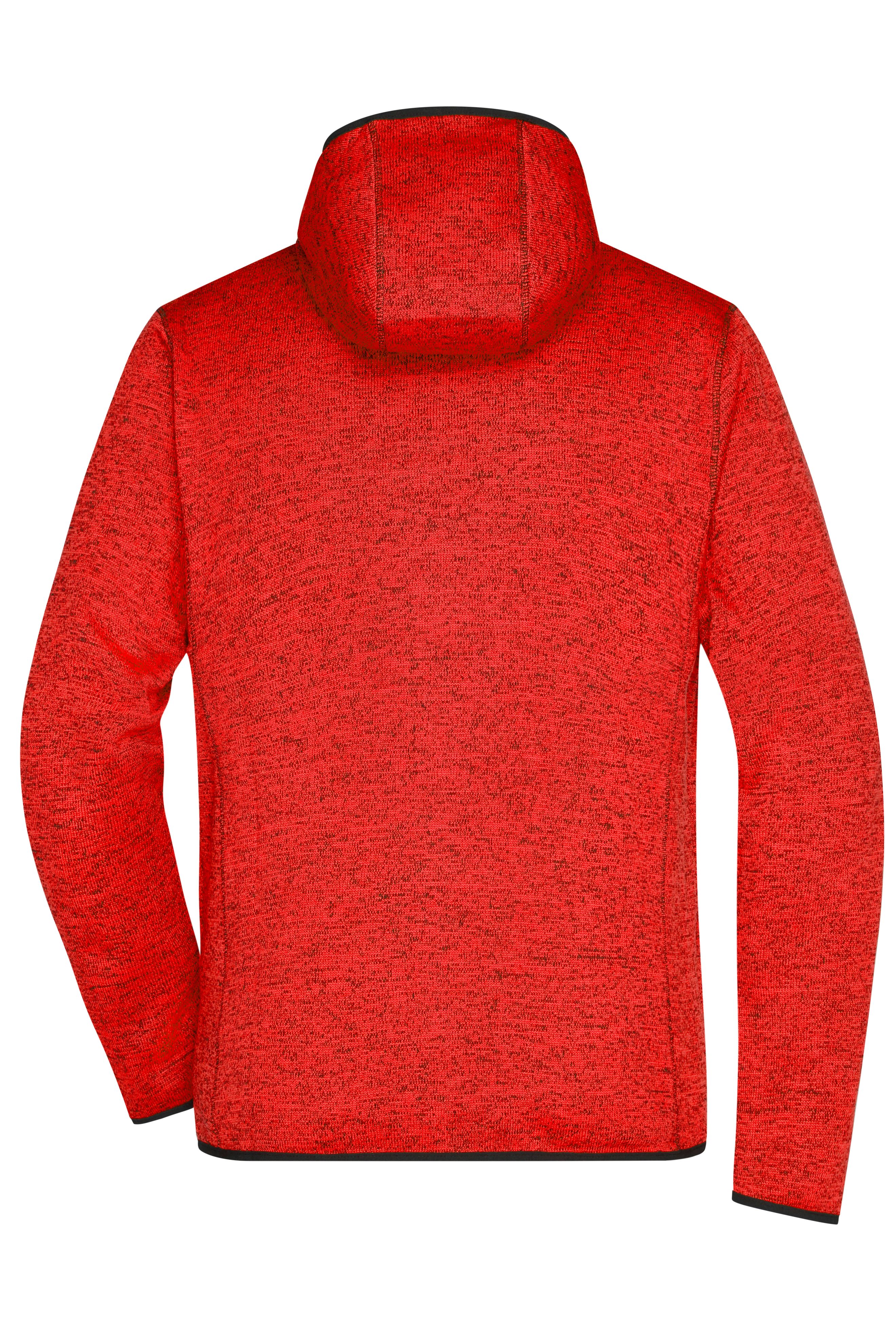 Men's Knitted Fleece Hoody JN589 Kapuzenjacke aus Strickfleece in Melangeoptik