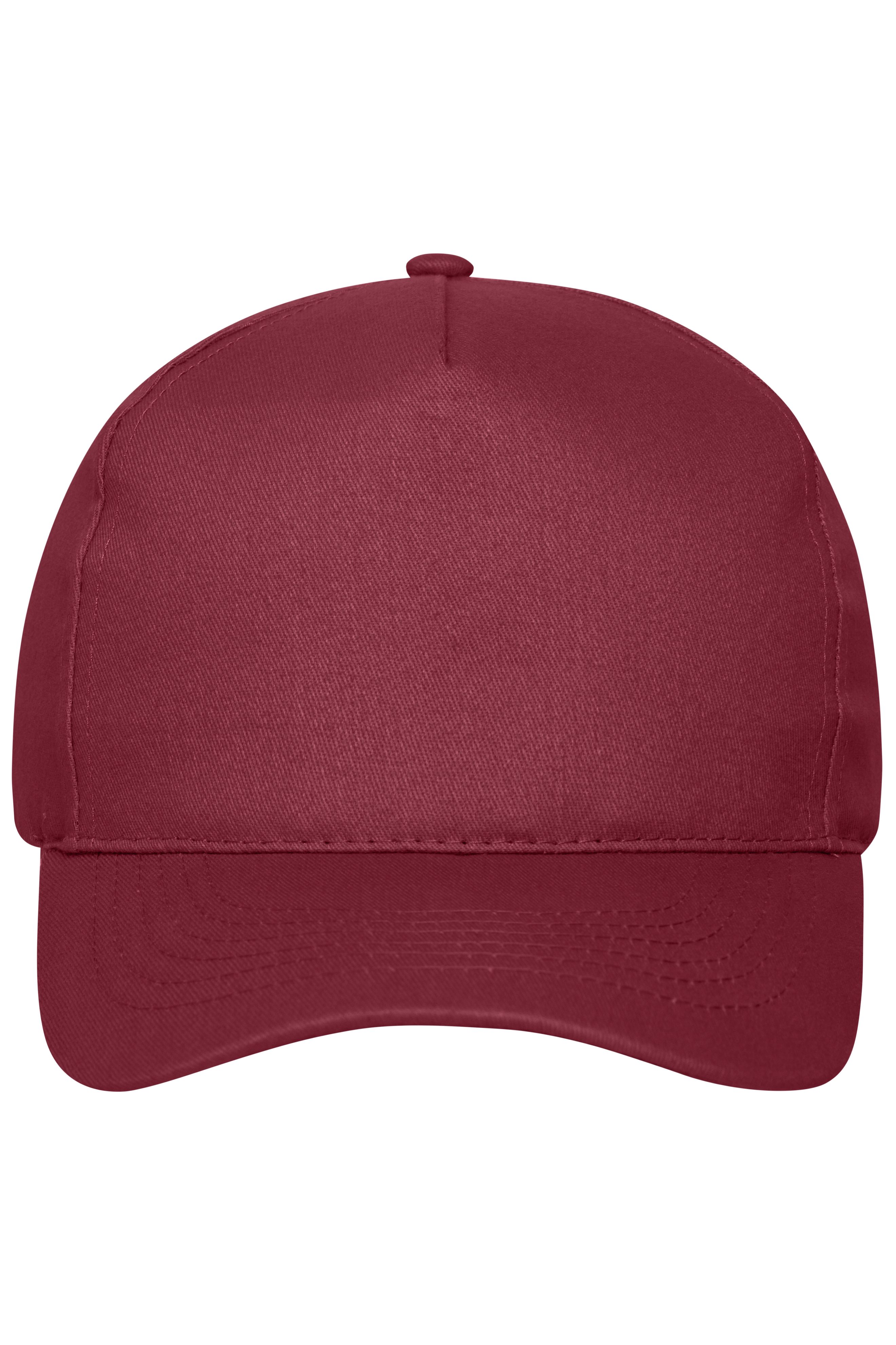 5 Panel Cap Bio Cotton MB6237 5 Panel Cap mit ungebürsteter Oberfläche