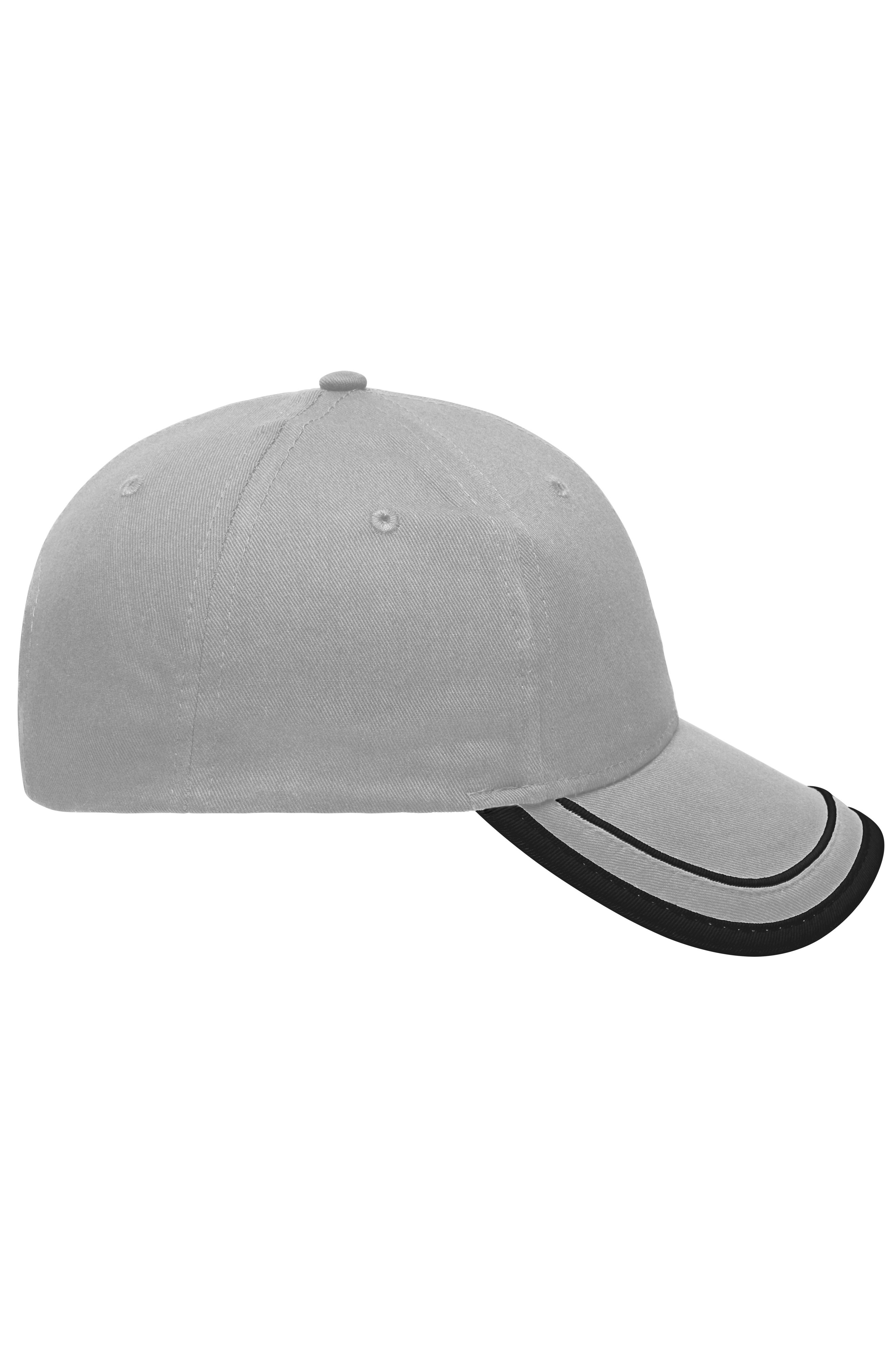 6 Panel Piping Cap MB6501 Brushed 6 Panel Cap
