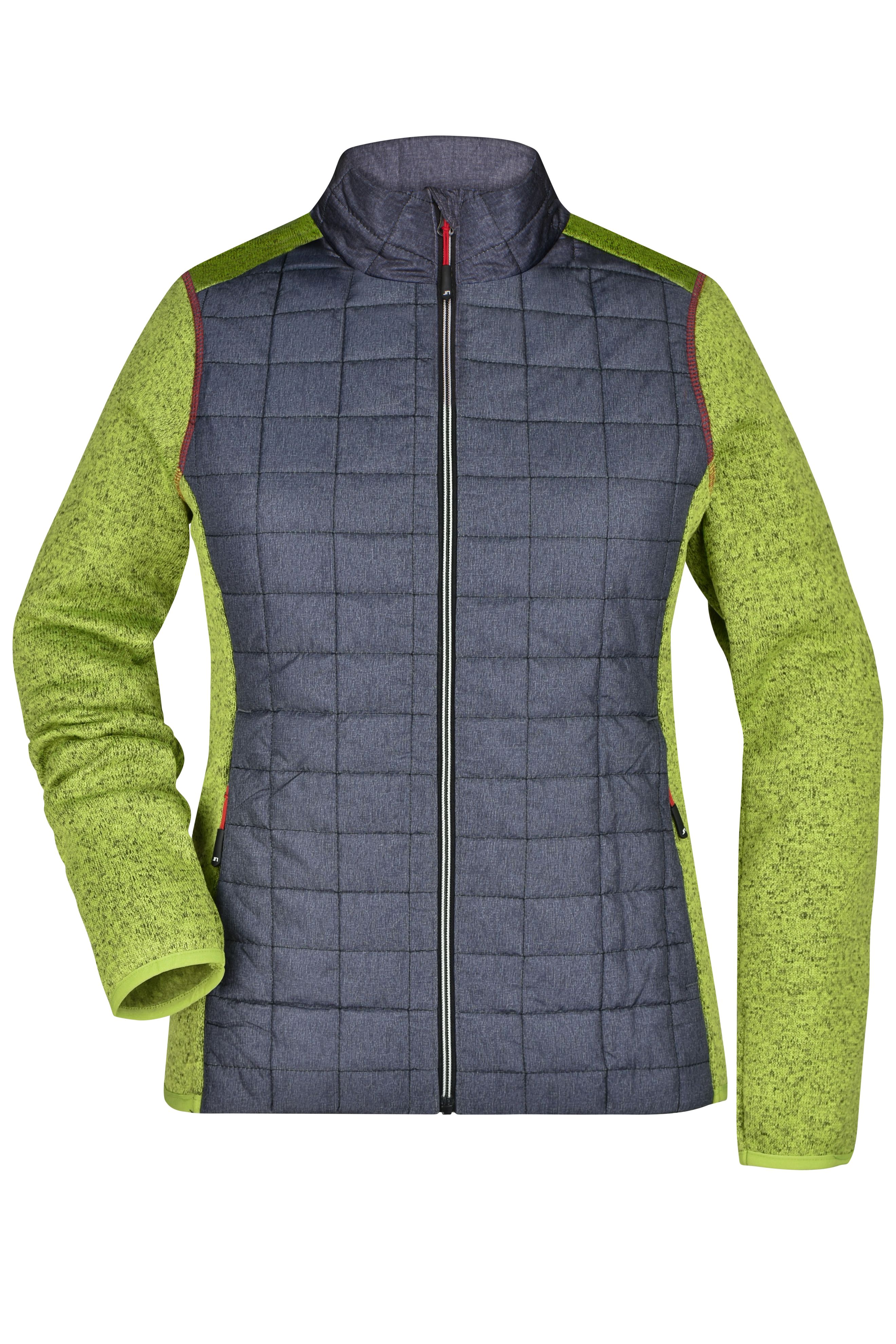 Ladies' Knitted Hybrid Jacket JN741 Strickfleecejacke im stylischen Materialmix