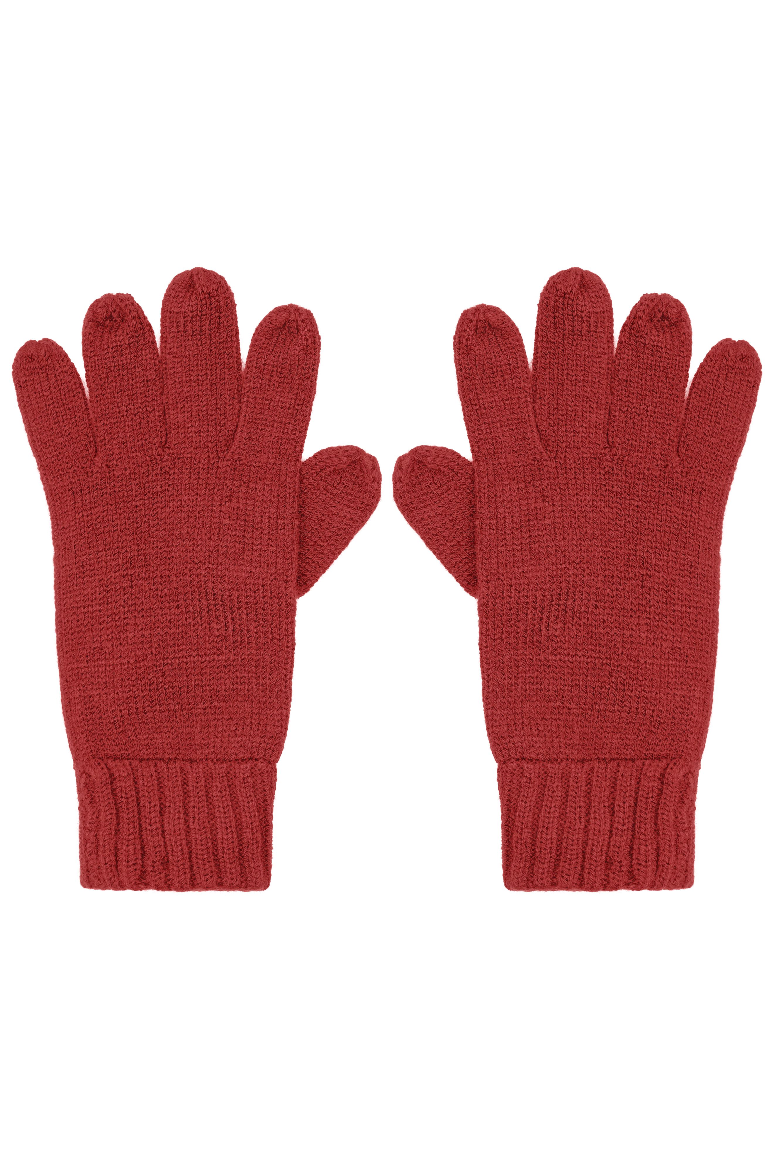 Melange Gloves Basic MB7980 Elegante Strickhandschuhe aus Melange-Garnen