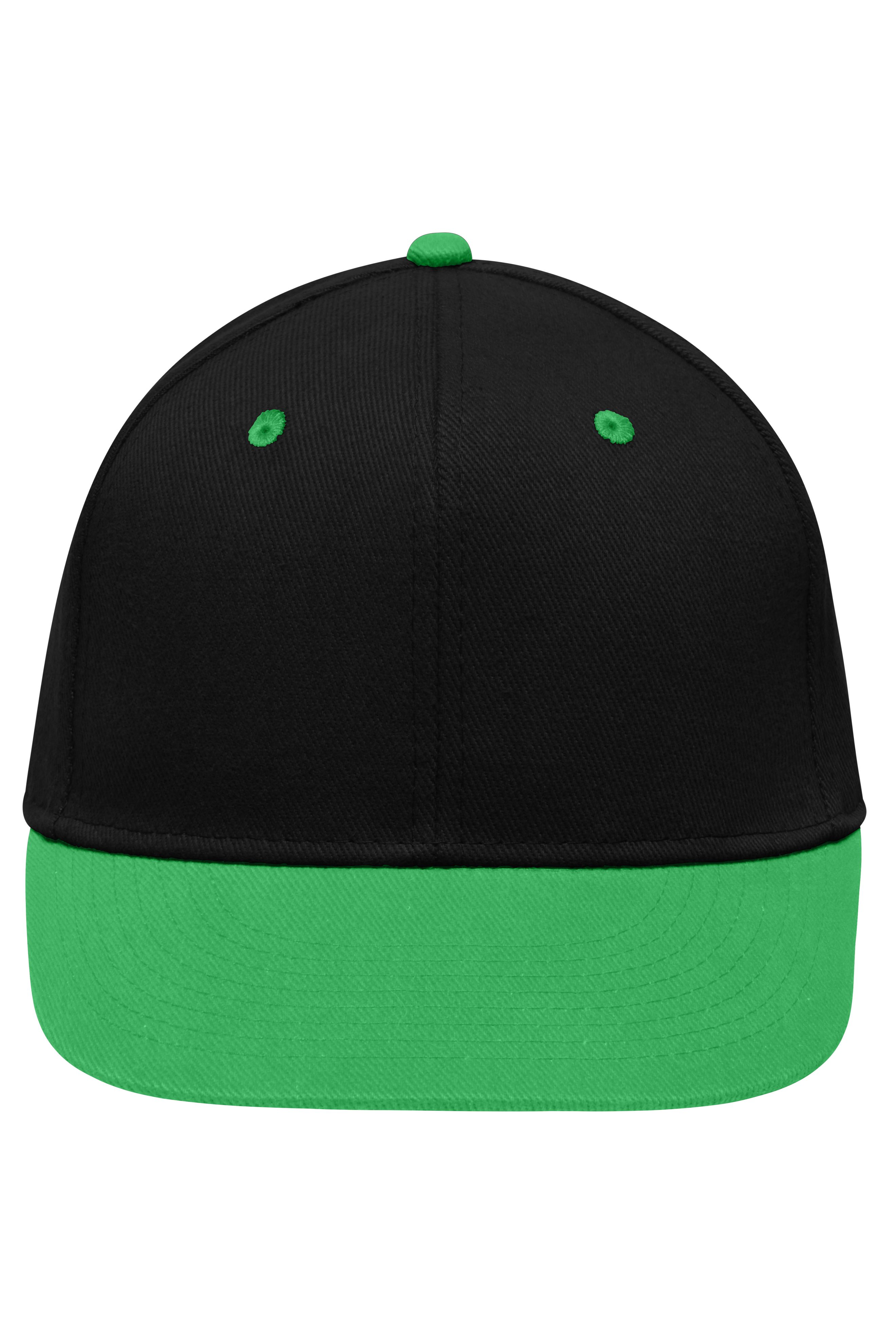 6 Panel Pro Cap MB6581 Stylische Flatpeak Cap im 6 Panel "High Profile" Look