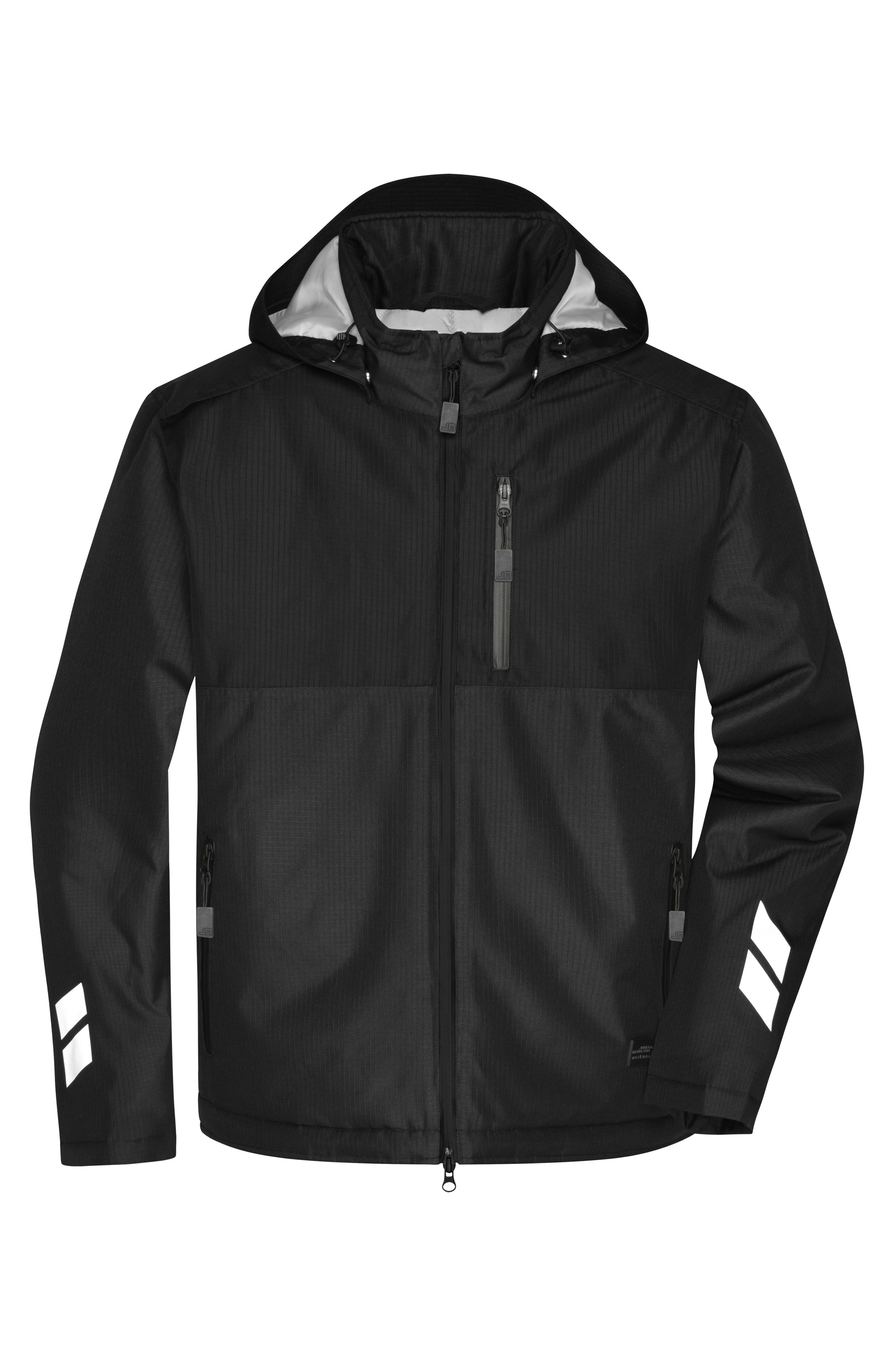 Padded Hardshell Workwear Jacket JN1815 Professionelle, wattierte, wind- und wasserdichte, atmungsaktive Arbeitsjacke für extreme Wetterbedingungen