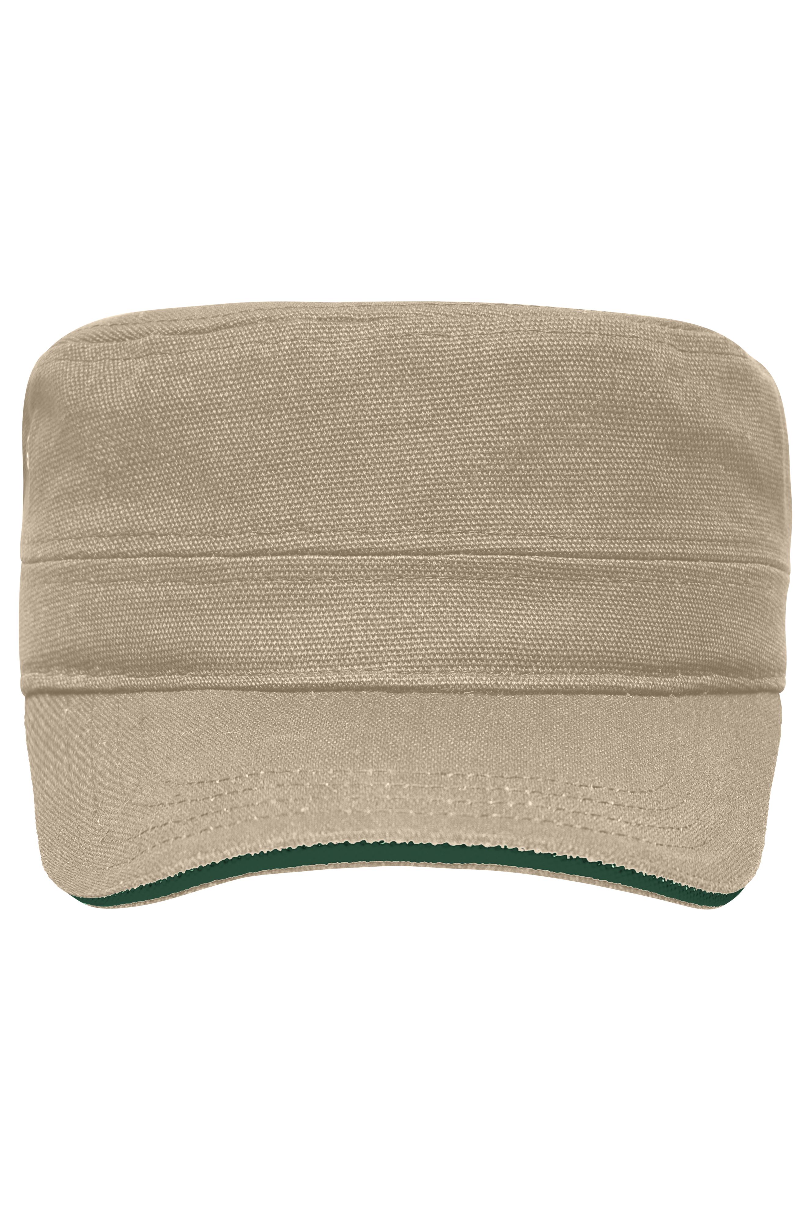 Military Sandwich Cap MB6555 Sandwich Cap im Military-Stil aus robustem Baumwollcanvas