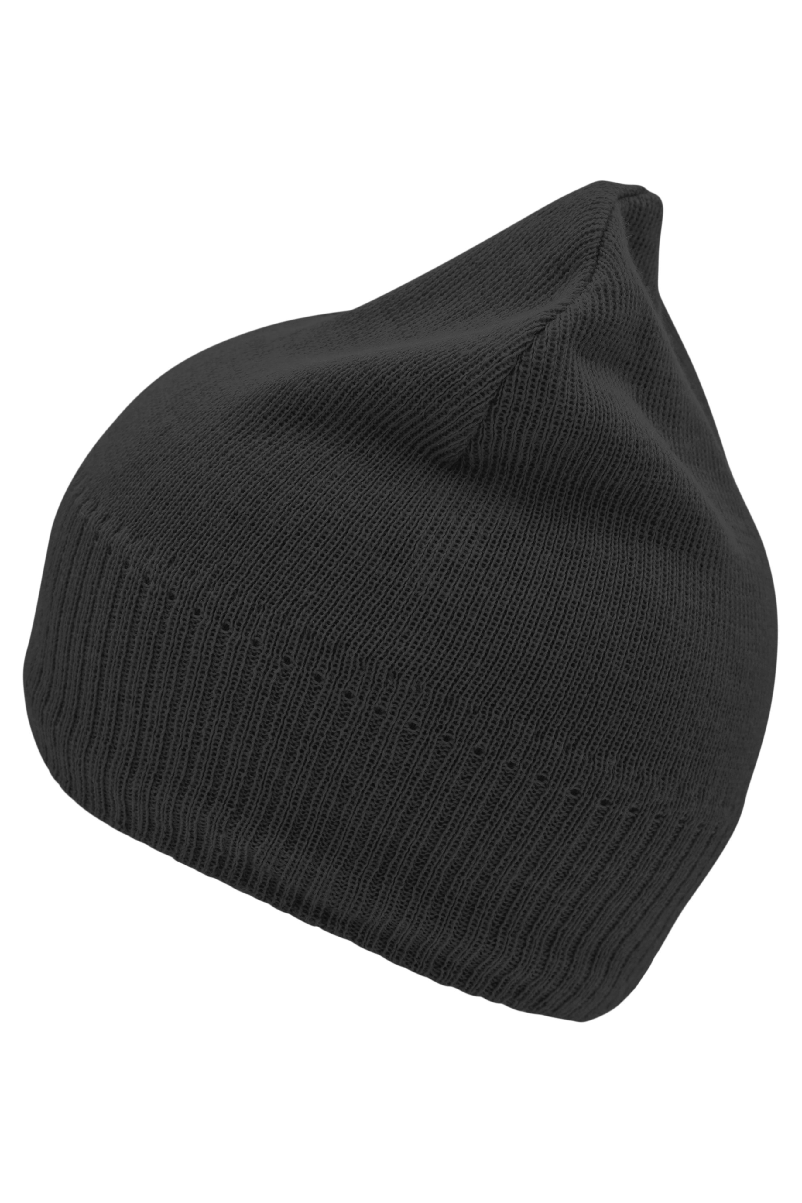 Knitted Beanie with Fleece Inset MB7925 Strickmütze mit Fleece Einsatz im Stirnbereich