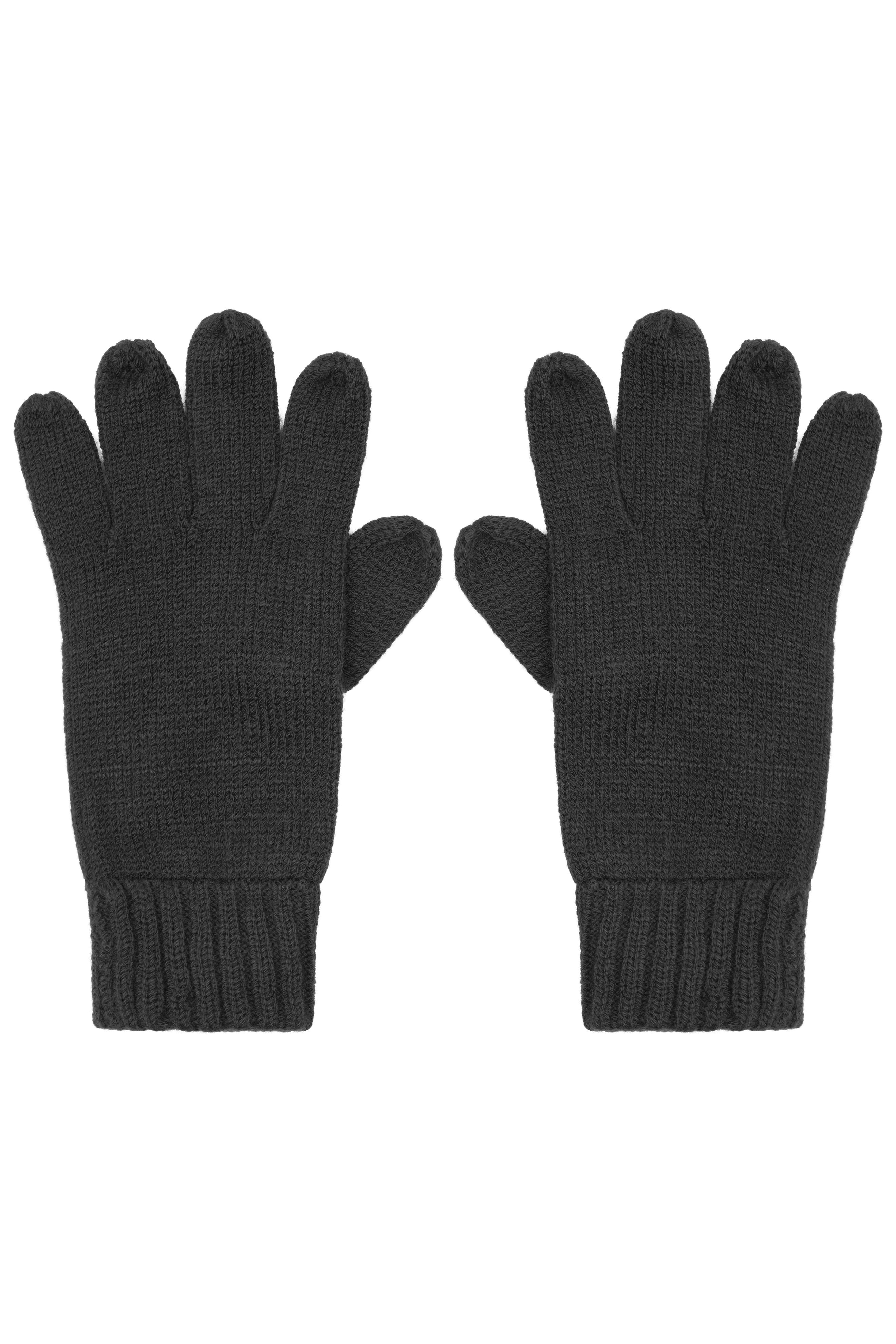 Melange Gloves Basic MB7980 Elegante Strickhandschuhe aus Melange-Garnen
