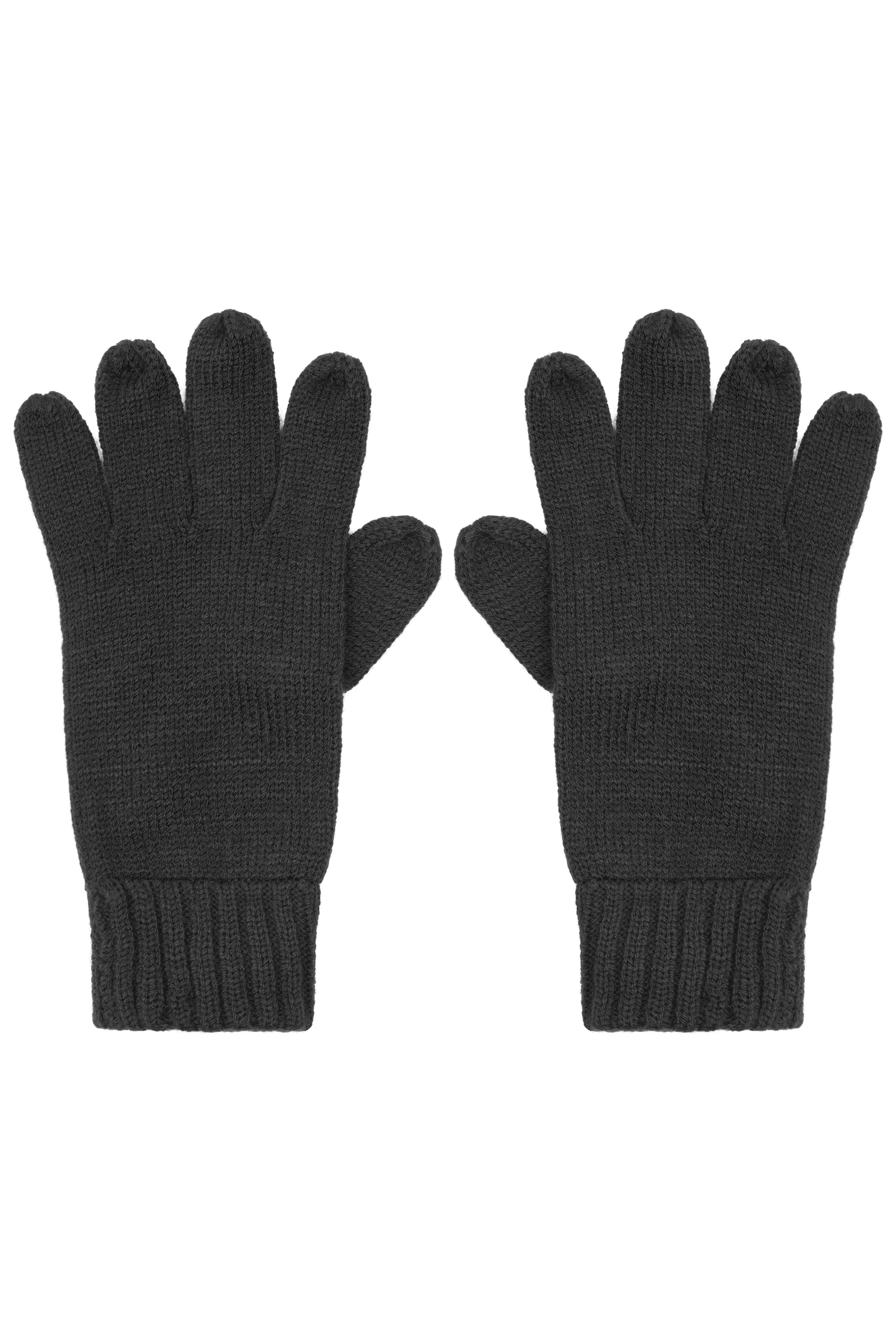 Melange Gloves Basic MB7980 Elegante Strickhandschuhe aus Melange-Garnen