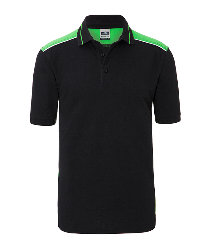 Men's Workwear Polo - COLOR - JN858 Pflegeleichtes und strapazierfähiges Polo mit Kontrasteinsätzen