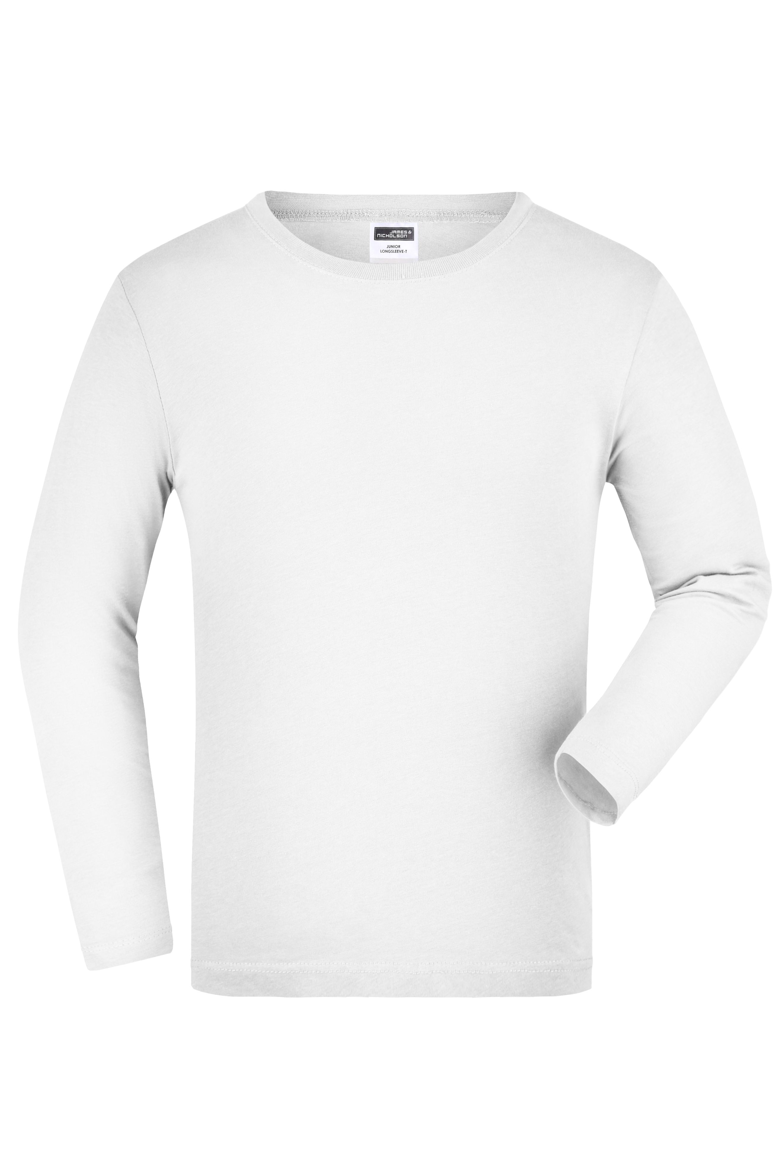 Junior Shirt Long-Sleeved Medium JN913K Langarm T-Shirt aus Single-Jersey