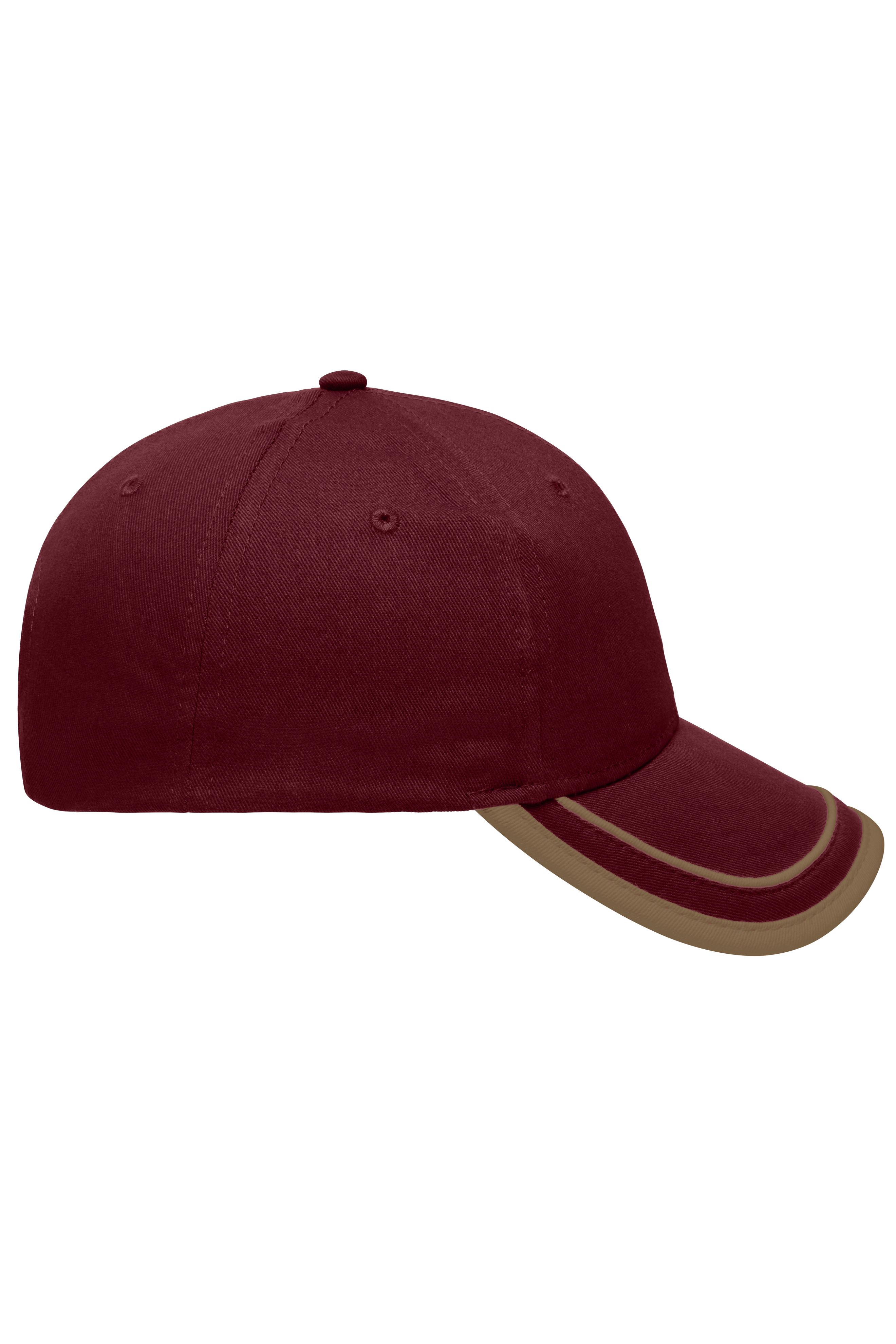 6 Panel Piping Cap MB6501 Brushed 6 Panel Cap