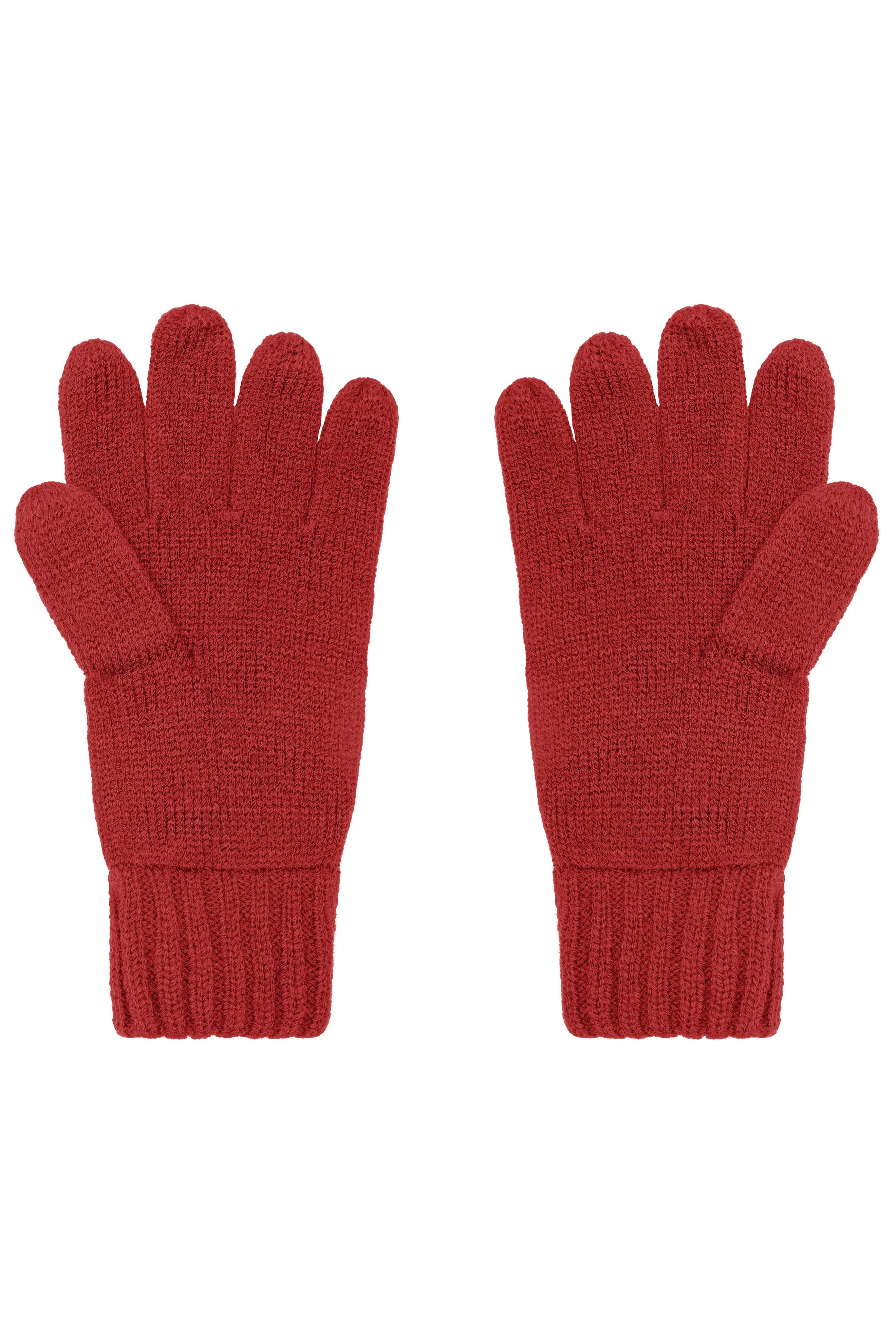 Melange Gloves Basic MB7980 Elegante Strickhandschuhe aus Melange-Garnen