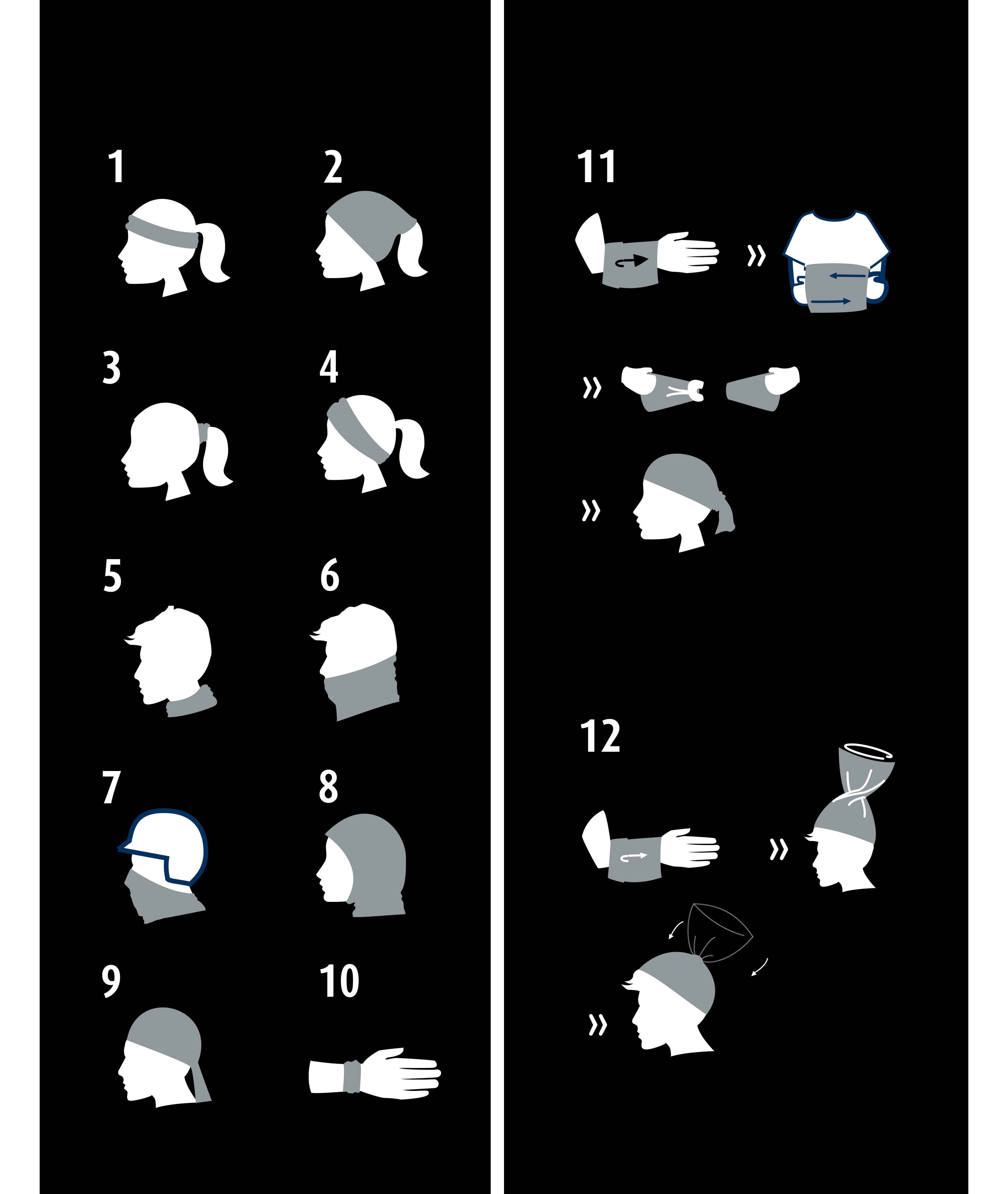 X-Tube Cotton MB100 Multifunktionales Schlauchtuch mit 12 Tragevarianten