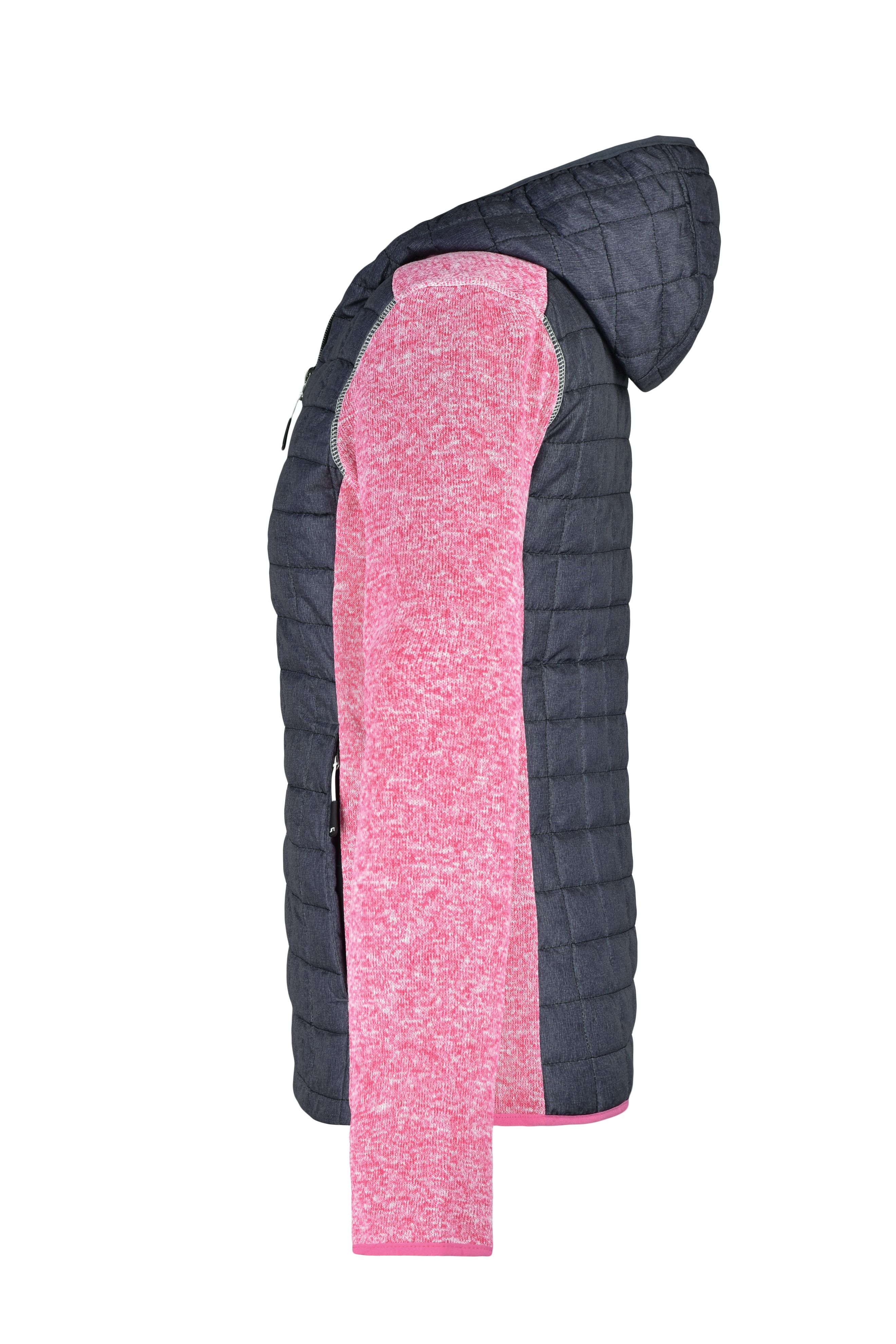 Ladies' Knitted Hybrid Jacket JN771 Strickfleecejacke im stylischen Materialmix Ladies' Knitted Hybrid Jacket JN771 Strickfleecejacke im stylischen Materialmix