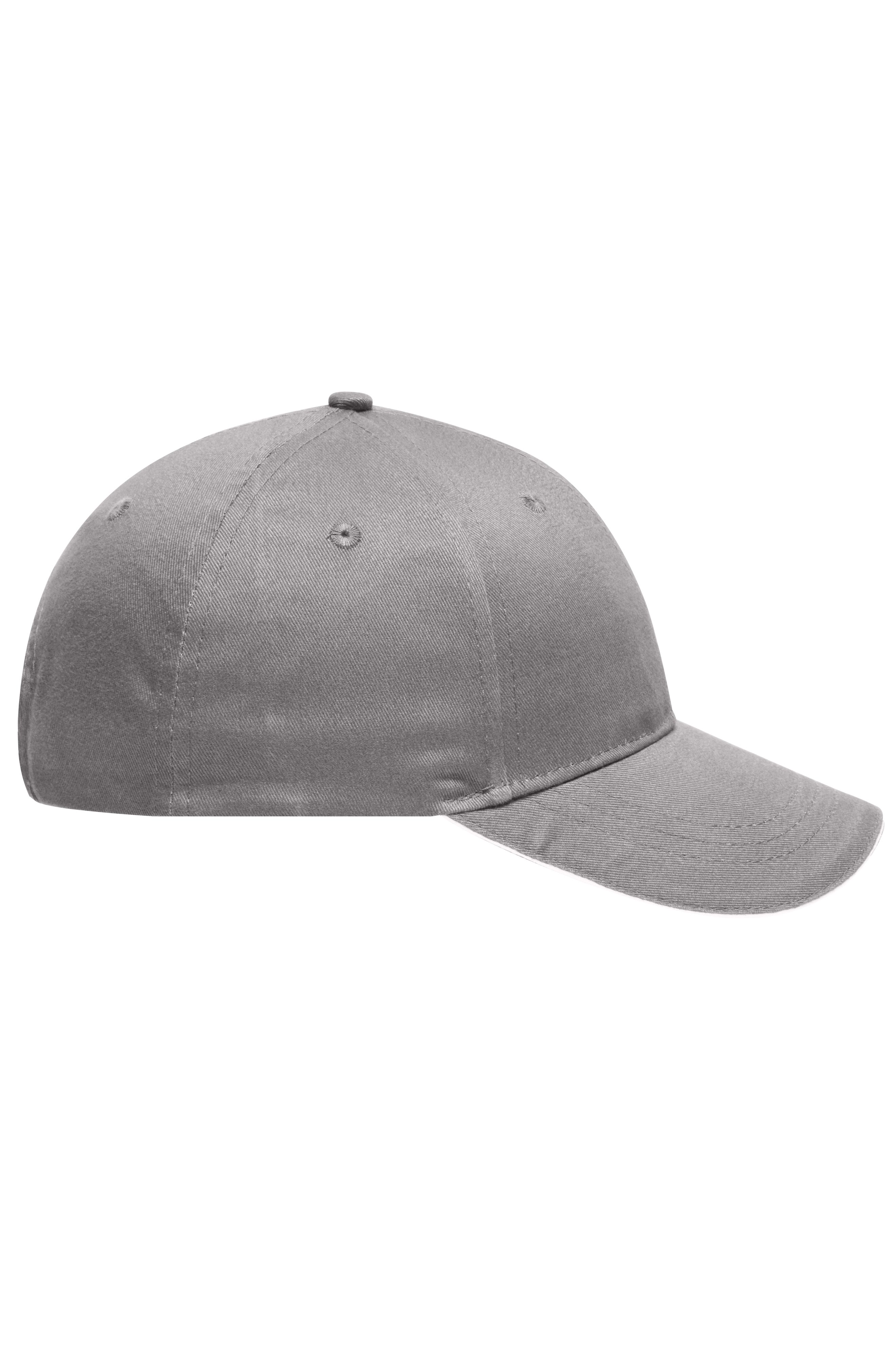 6 Panel Brushed Sandwich Cap MB6212 6 Panel Sandwich Cap mit gebürsteter Oberfläche