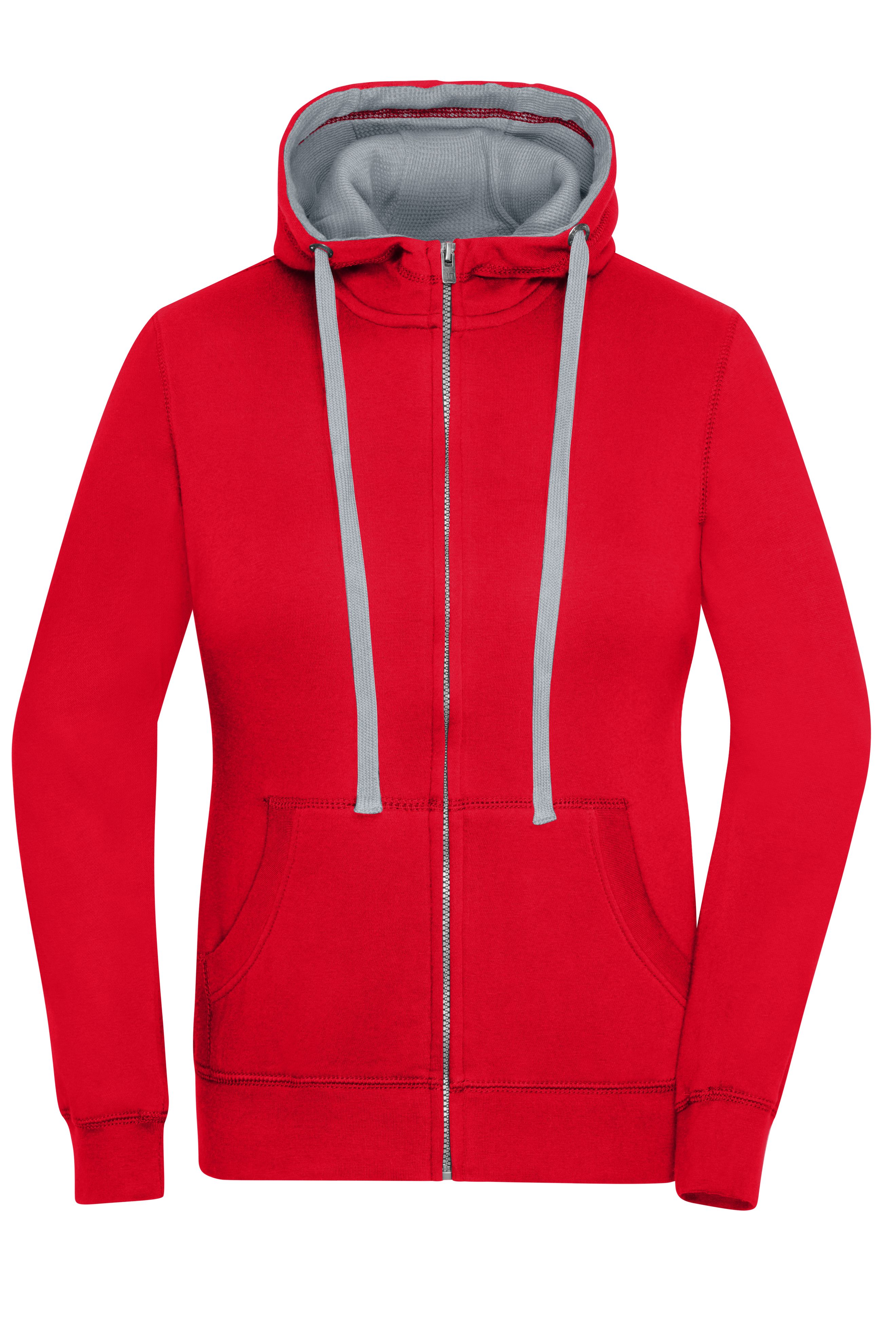 Ladies' Lifestyle Zip-Hoody JN962 Sweat-Jacke mit Reißverschluss und Kapuze