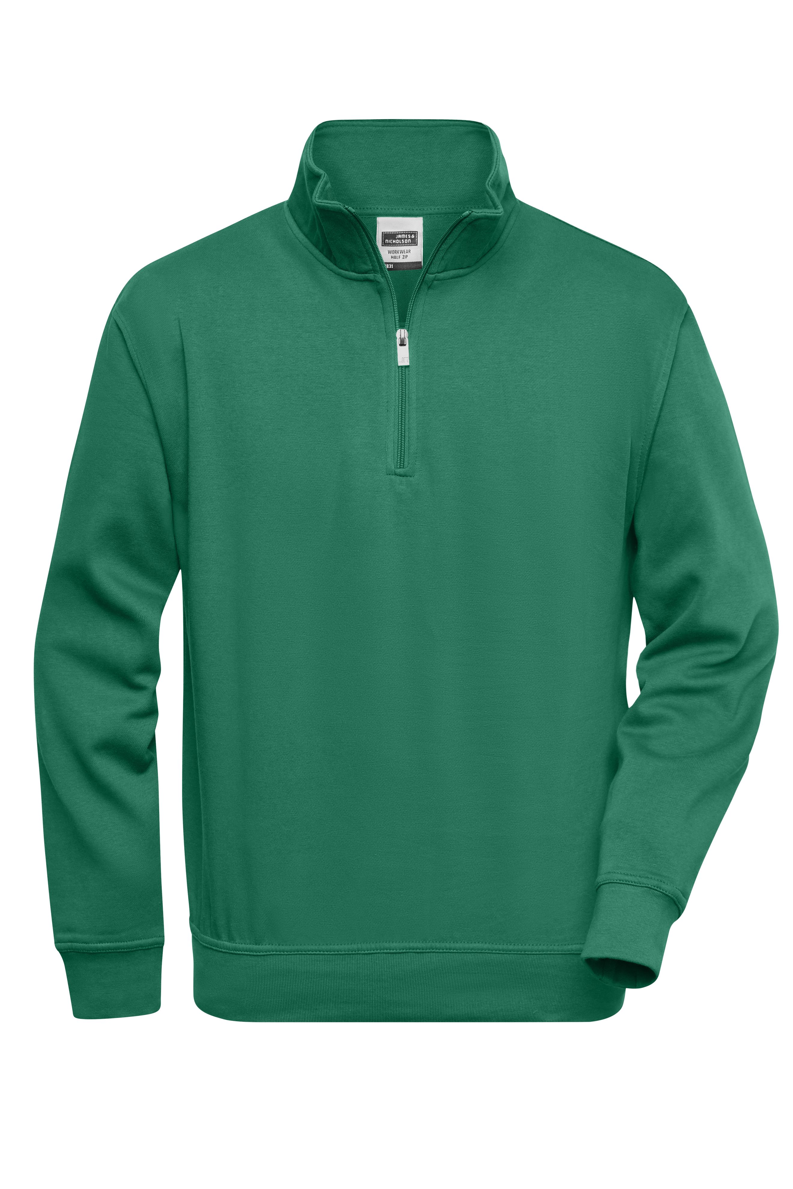 Workwear Half Zip Sweat JN831 Sweatshirt mit Stehkragen und Reißverschluss