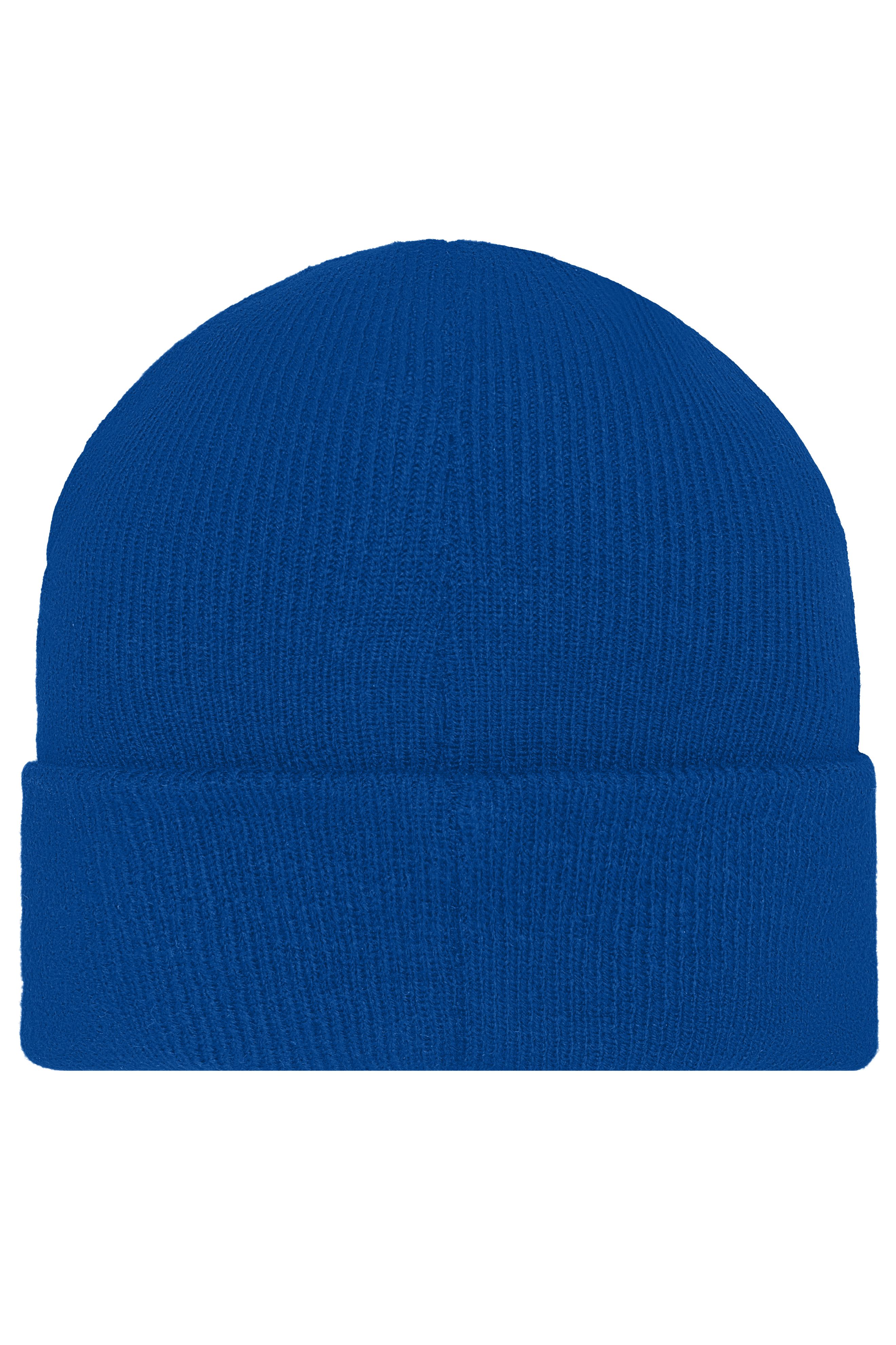 Knitted Beanie with Patch MB7403 Klassische Strickmütze mit Baumwoll-Patch