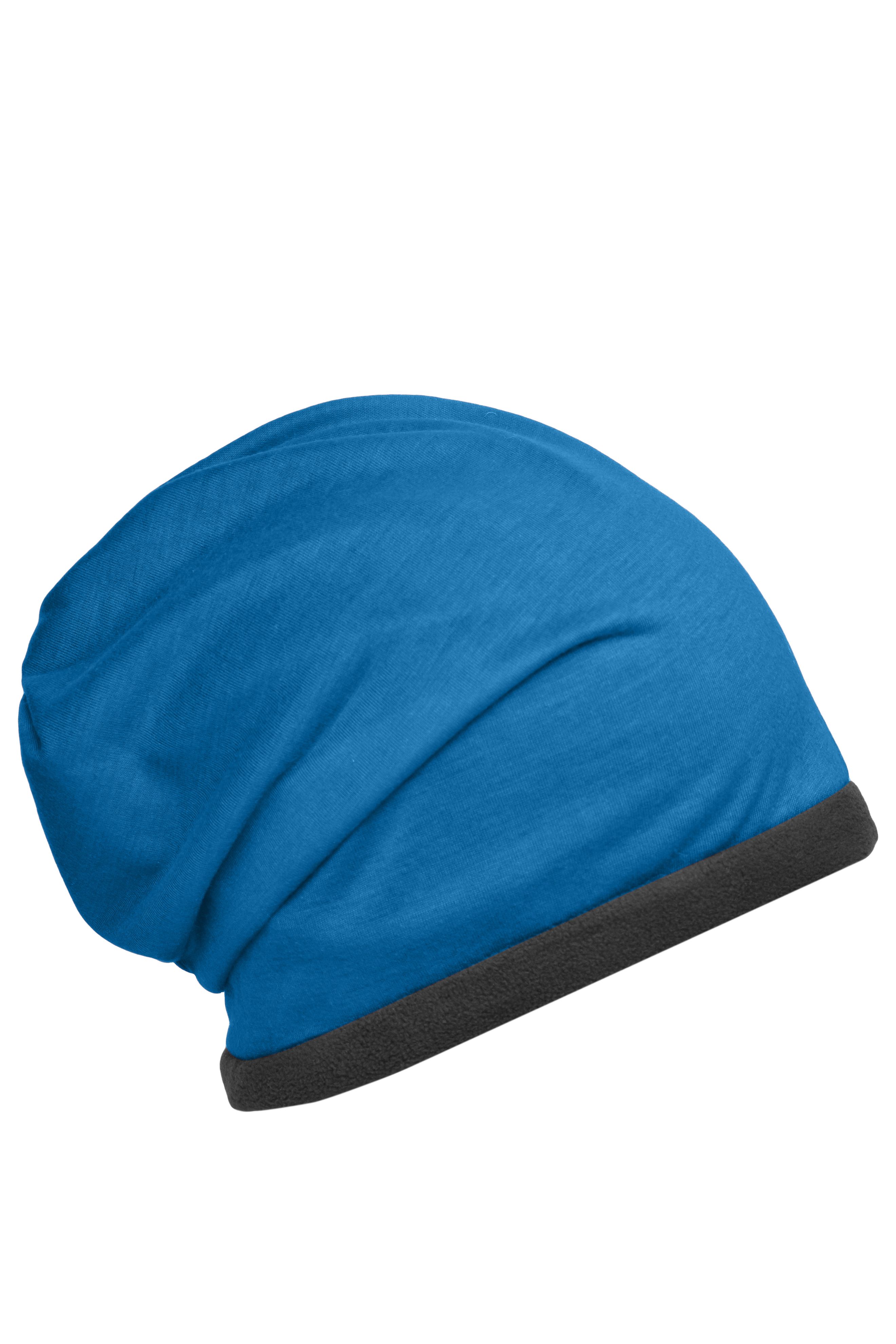 Fleece Beanie MB7131 Lässige Mütze mit Fleece-Kontrastabschluss