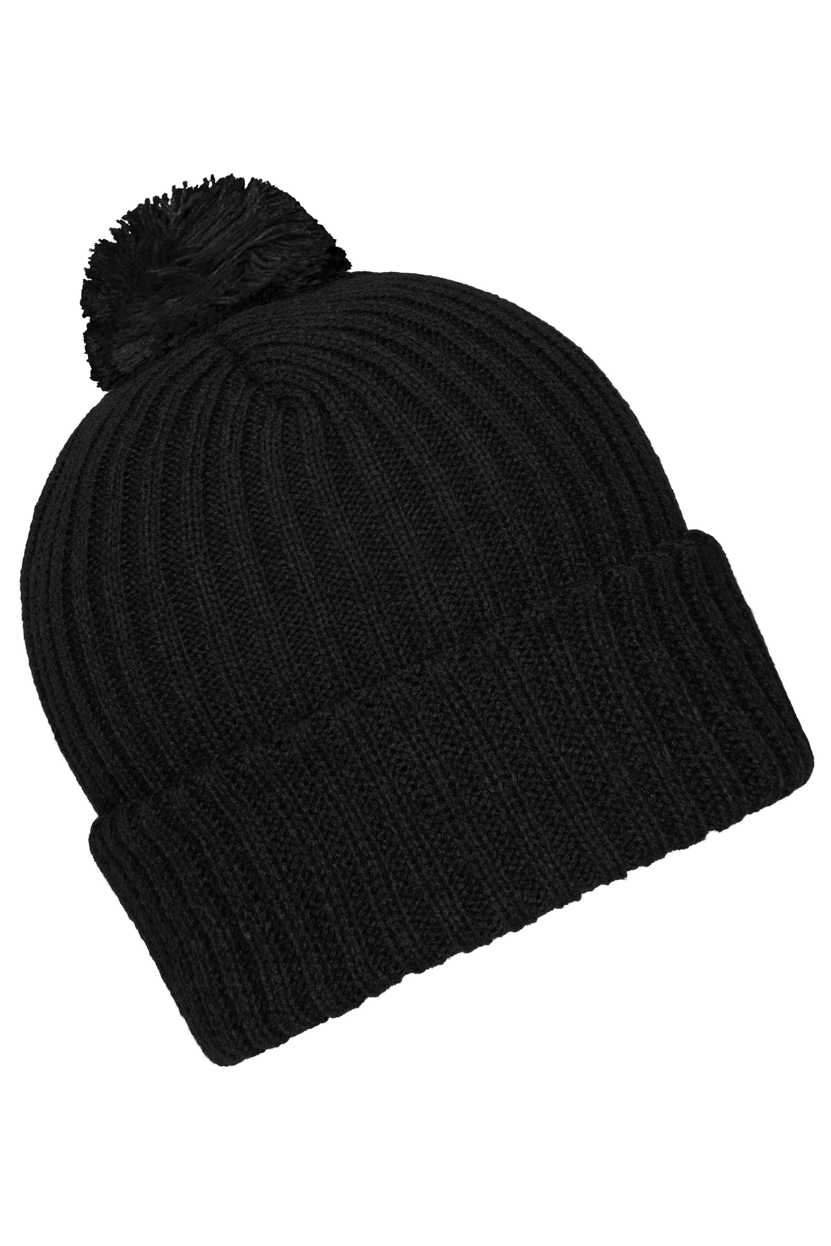 Knitted Cap with Pompon MB7540 Trendige Pomponmütze in vielen Farben