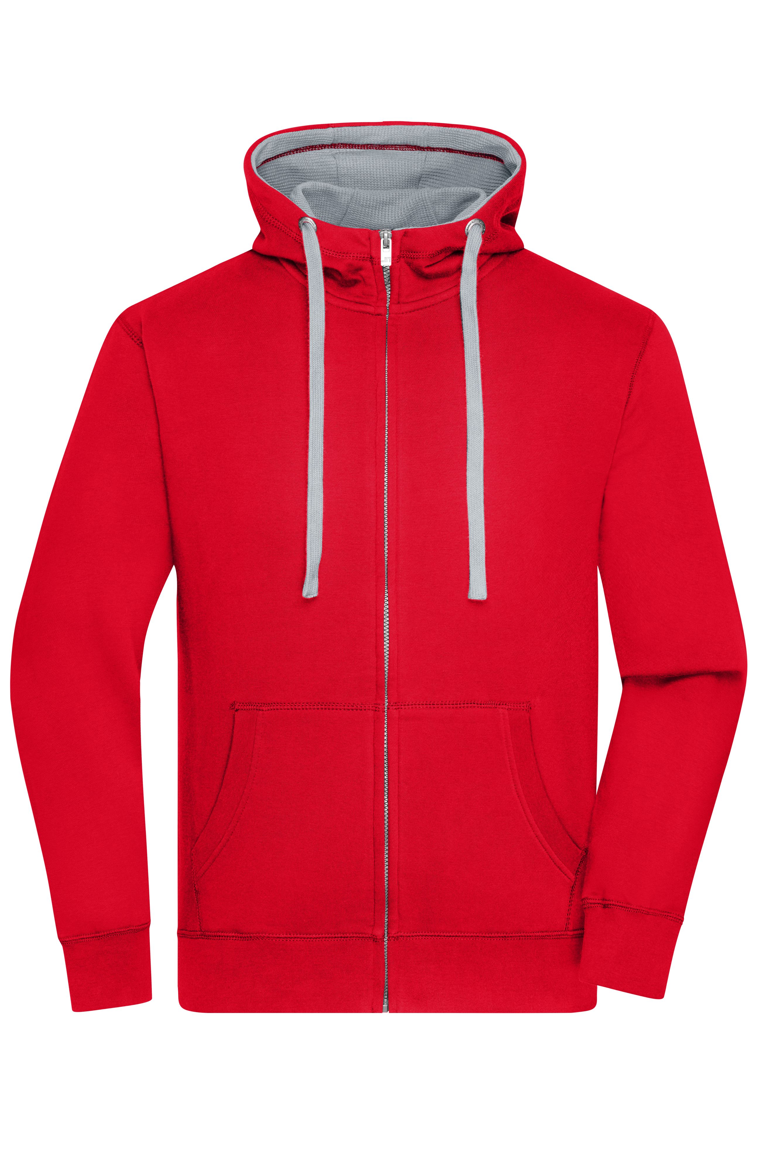 Men's Lifestyle Zip-Hoody JN963 Sweat-Jacke mit Reißverschluss und Kapuze