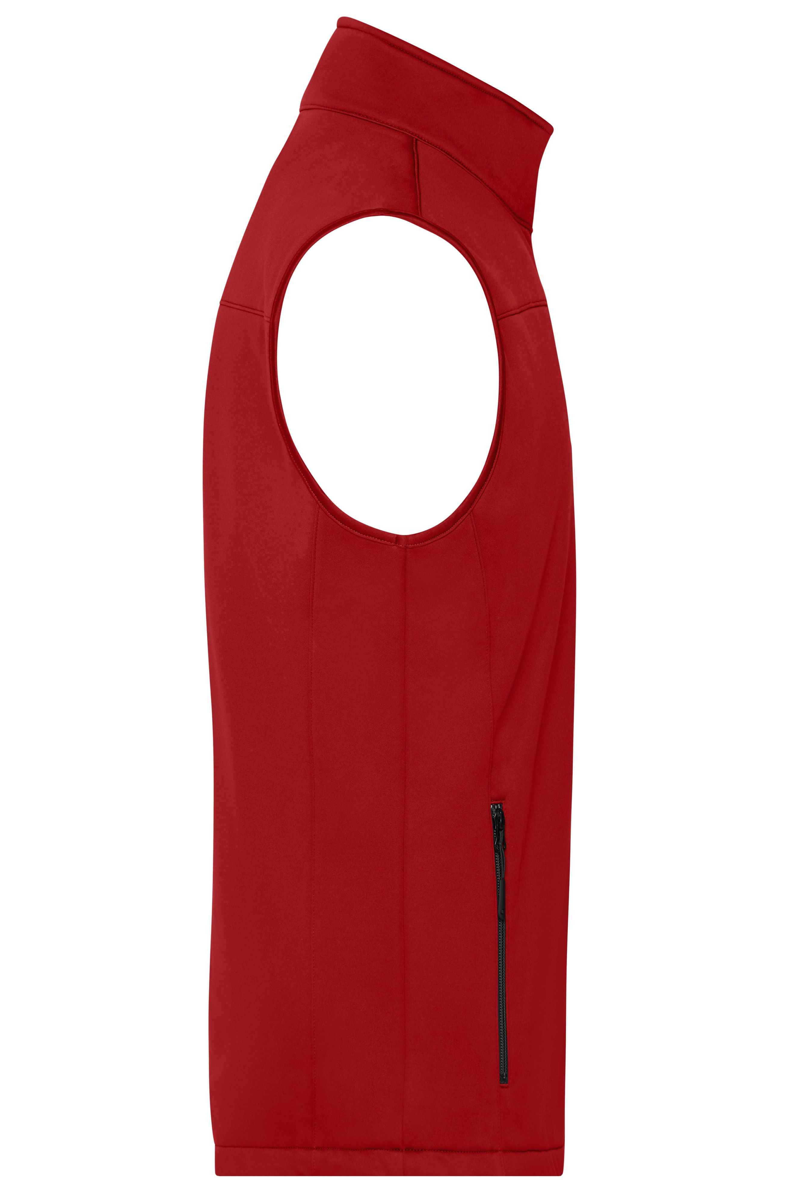 Men's Softshell Vest JN1170 Klassische Softshellweste im sportlichen Design aus recyceltem Polyester