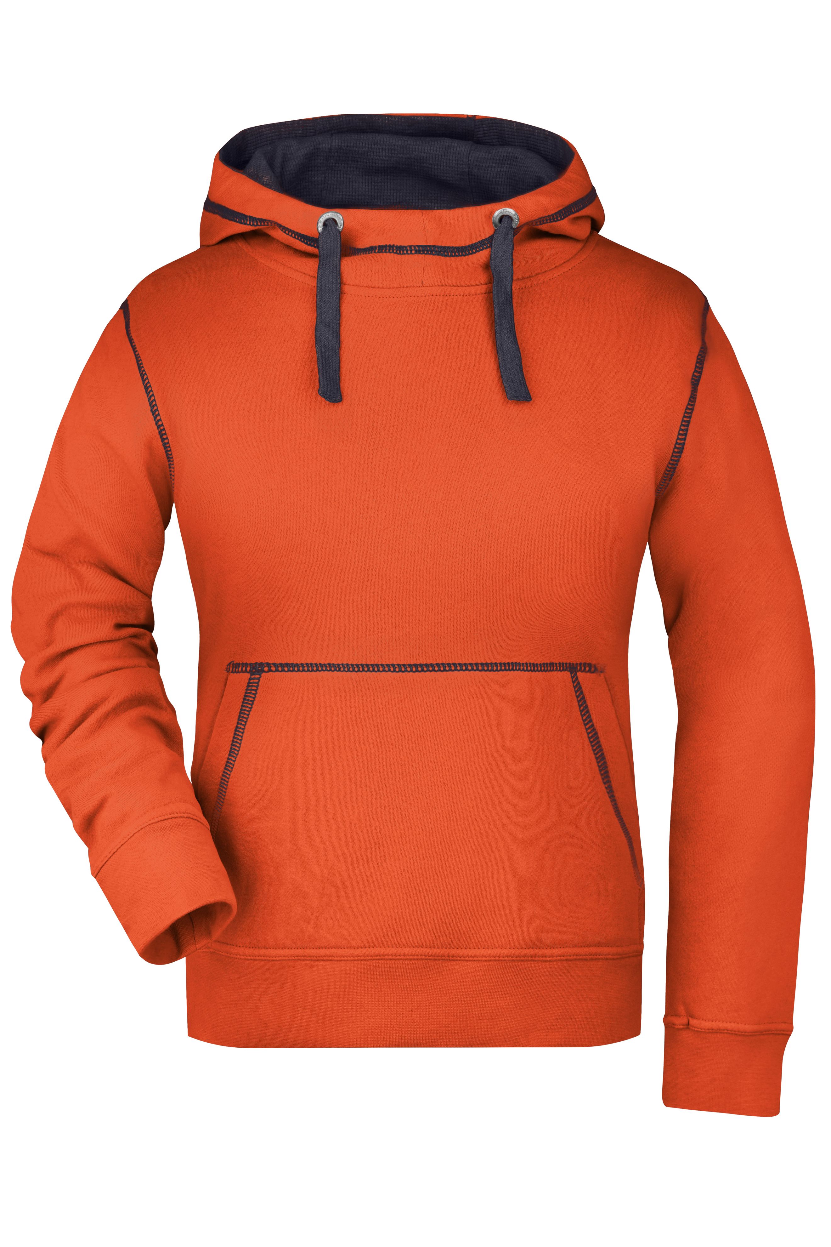 Ladies' Lifestyle Hoody JN960 Kapuzensweat mit modischen Kontrastnähten