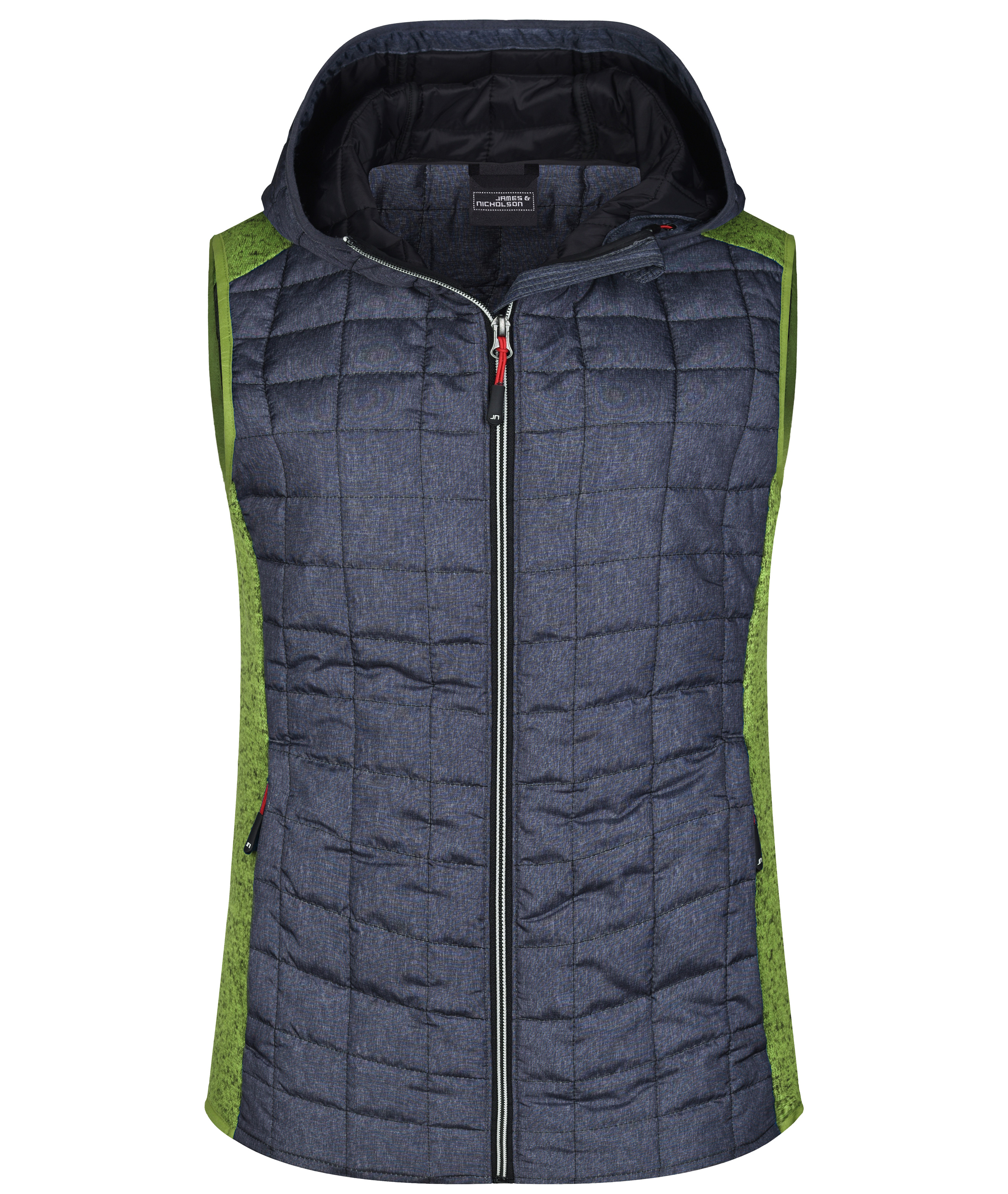 Ladies' Knitted Hybrid Vest JN767 Weste im stylischen Materialmix