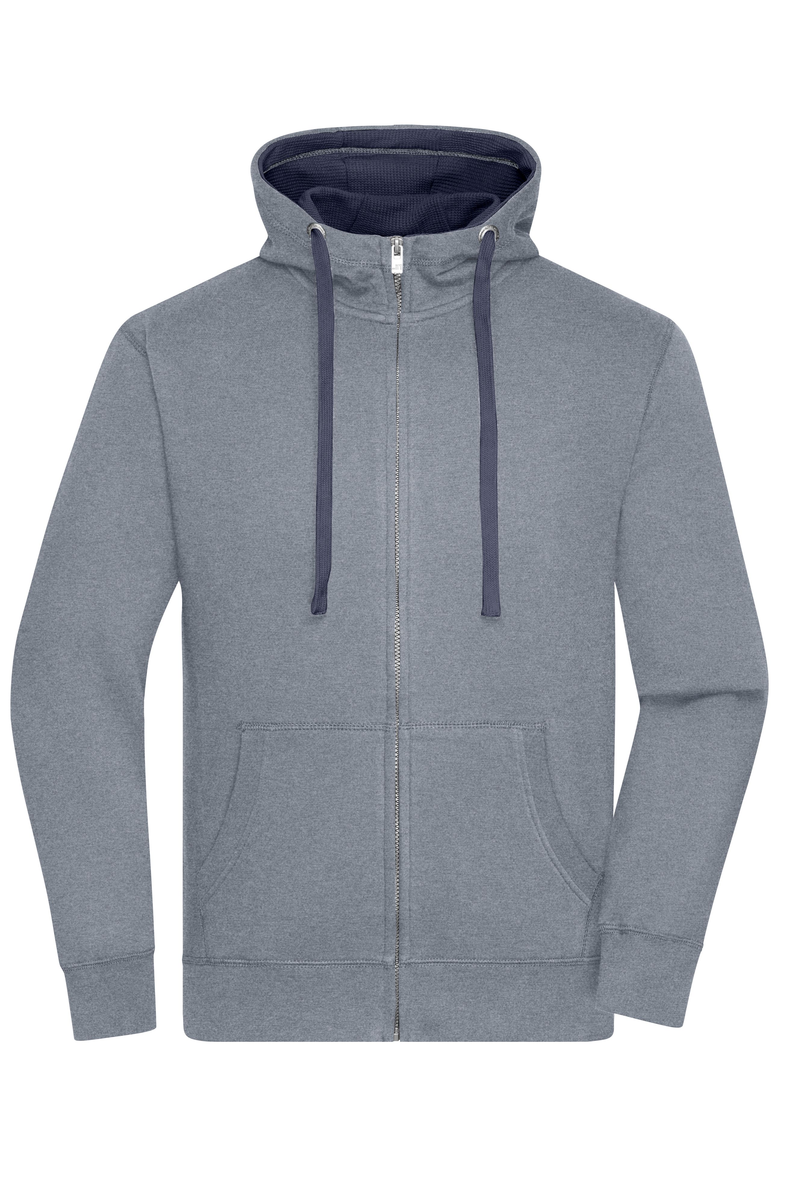 Men's Lifestyle Zip-Hoody JN963 Sweat-Jacke mit Reißverschluss und Kapuze