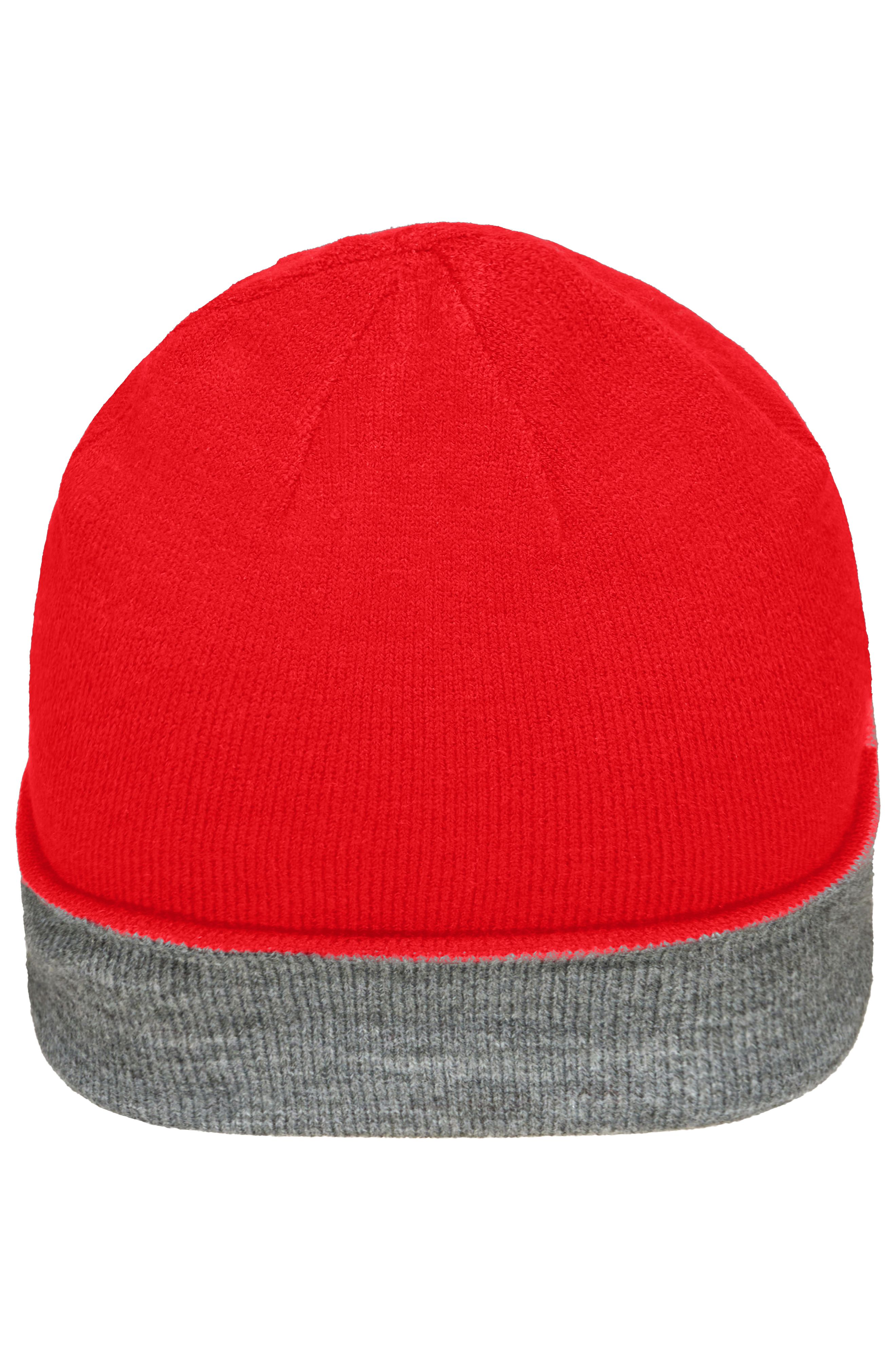 Reversible Beanie MB7400 Wendemütze mit breitem Kontrastumschlag
