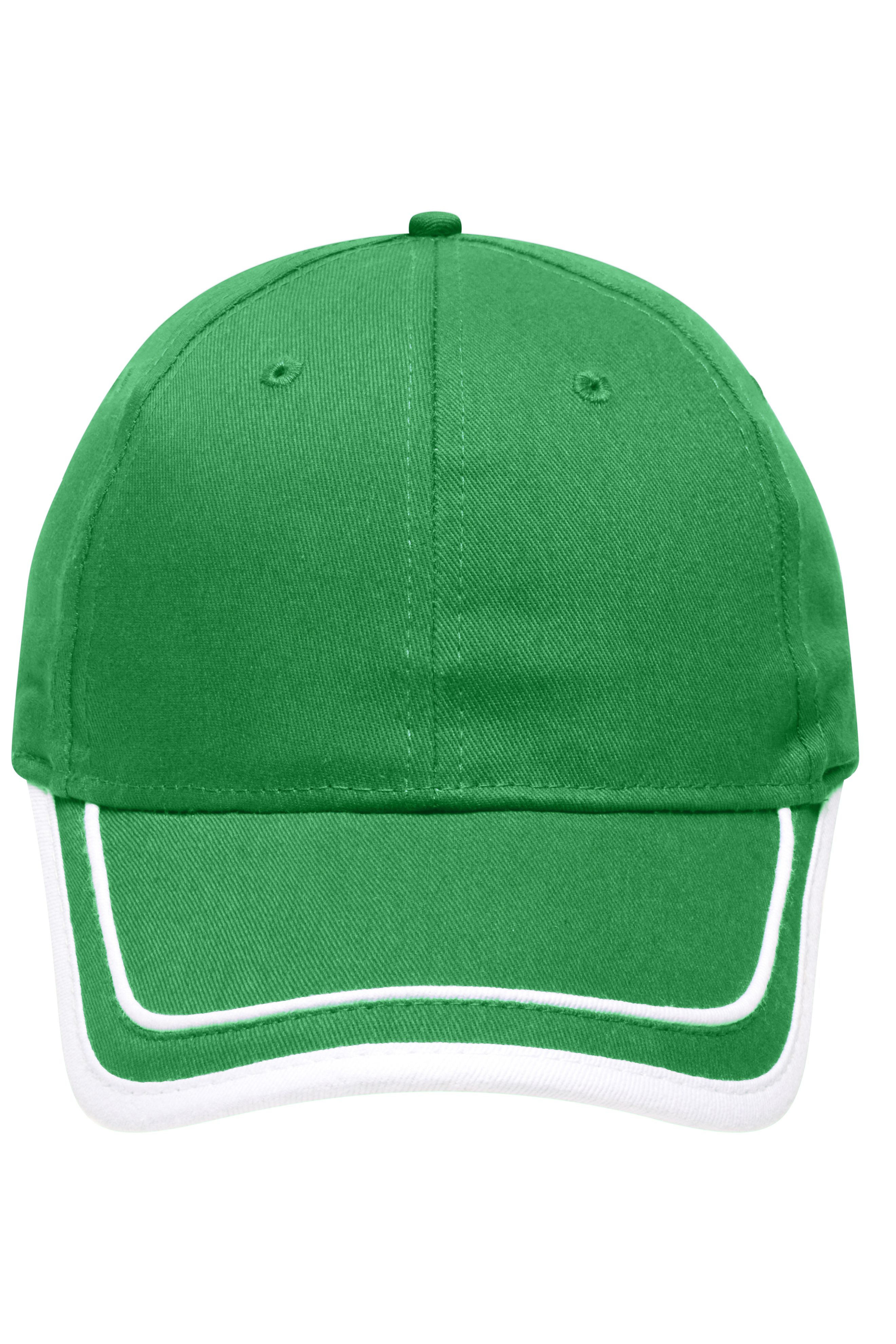 6 Panel Piping Cap MB6501 Brushed 6 Panel Cap