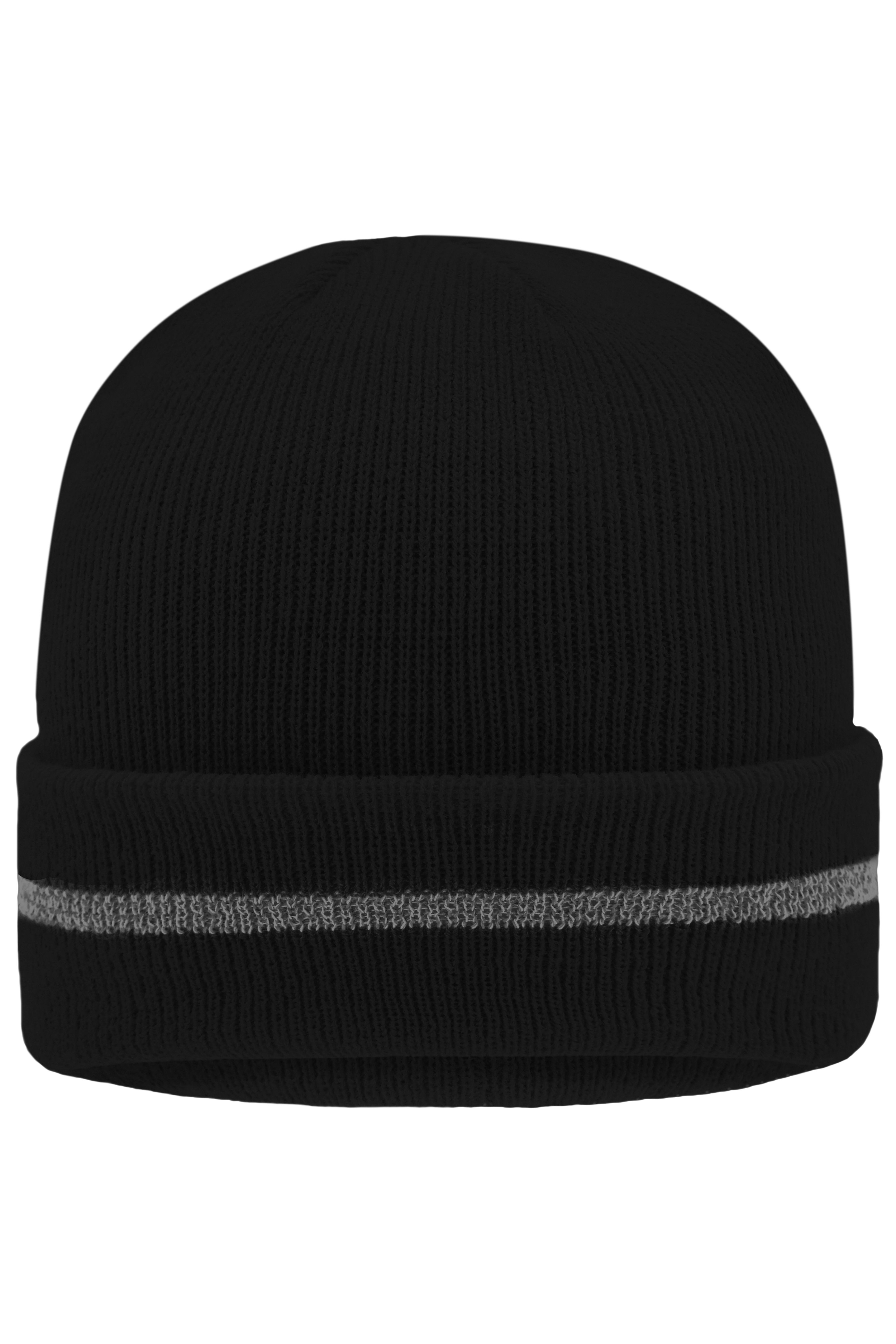 Reflective Beanie MB7141 Klassische Strickmütze mit einem reflektierenden Streifen im Umschlag ( ohne Schutzfunktion/ keine PSA )