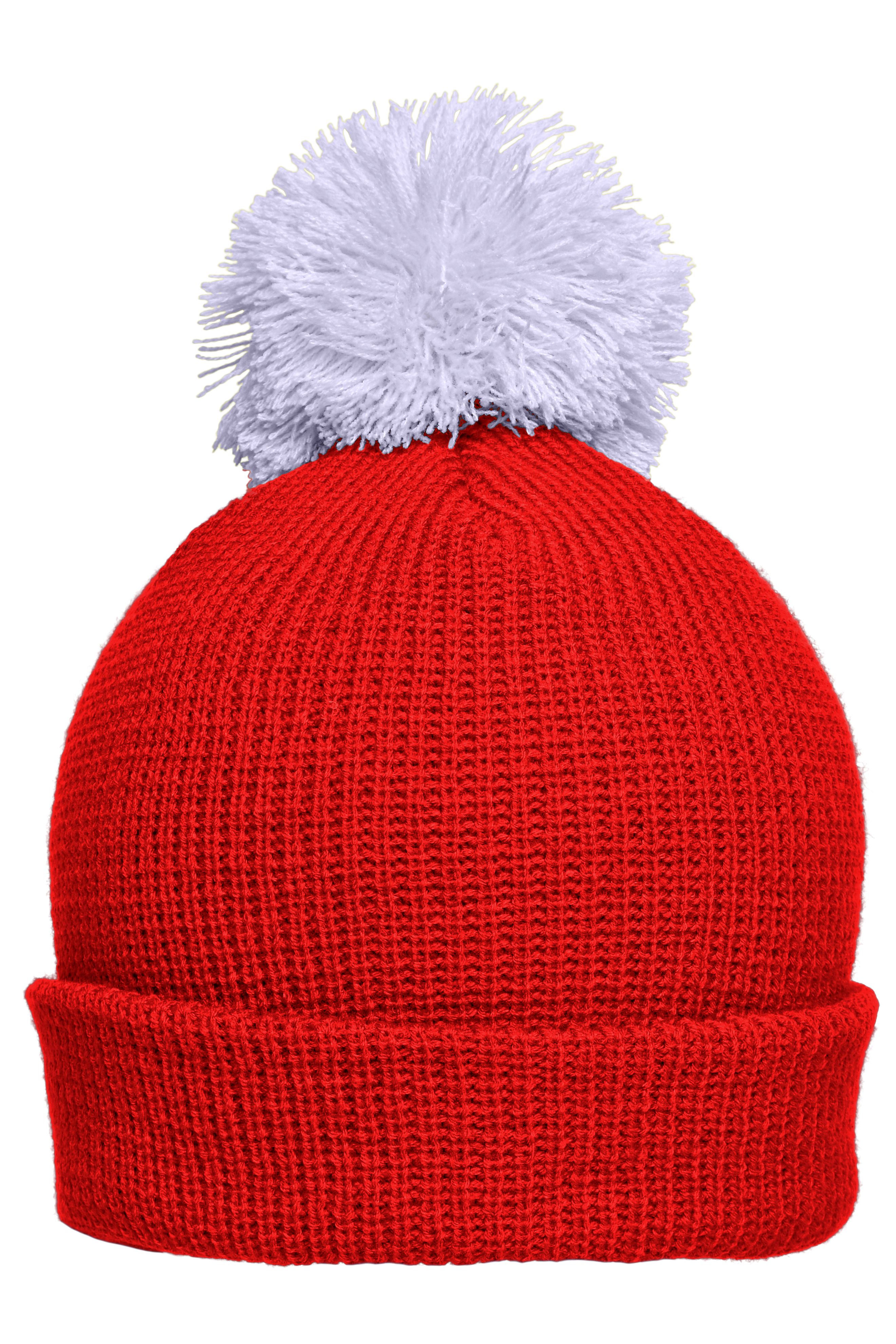 Pompon Hat with Brim MB7967 Strickmütze mit Umschlag und Pompon