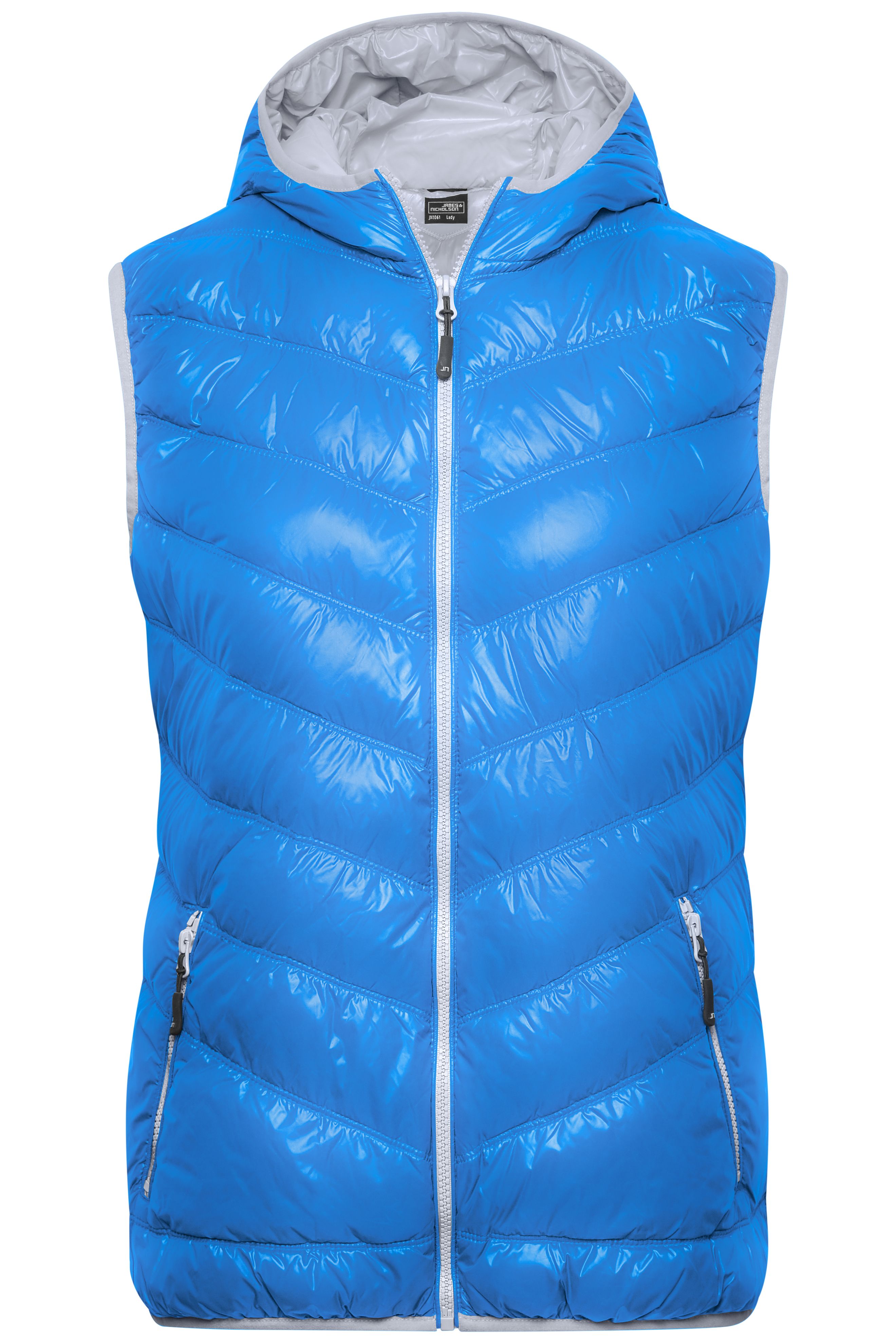 Ladies' Down Vest JN1061 Ultraleichte sportliche Daunenweste mit Kapuze