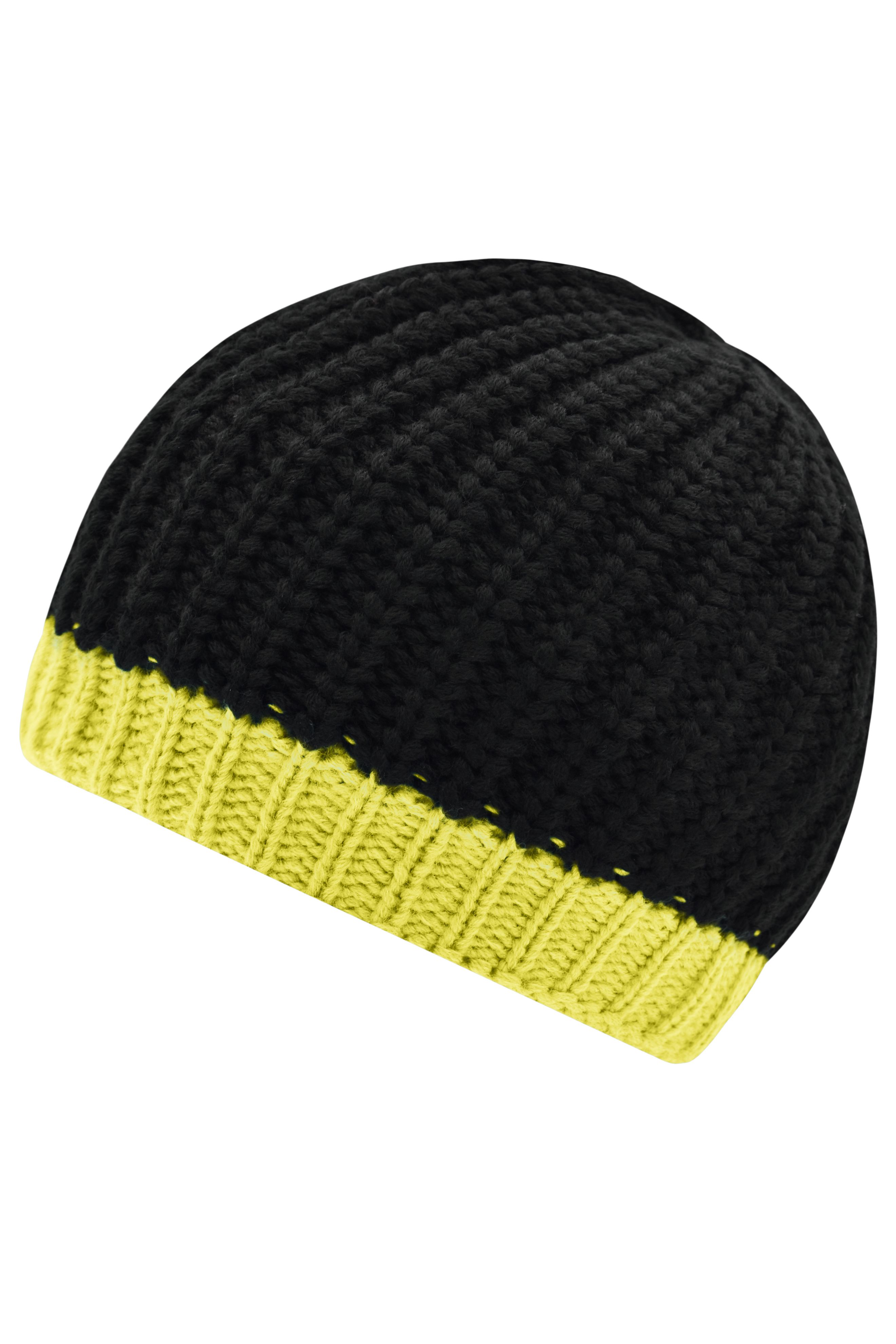 Wintersport Hat MB7103 Strickmütze mit Kontrastabschluss