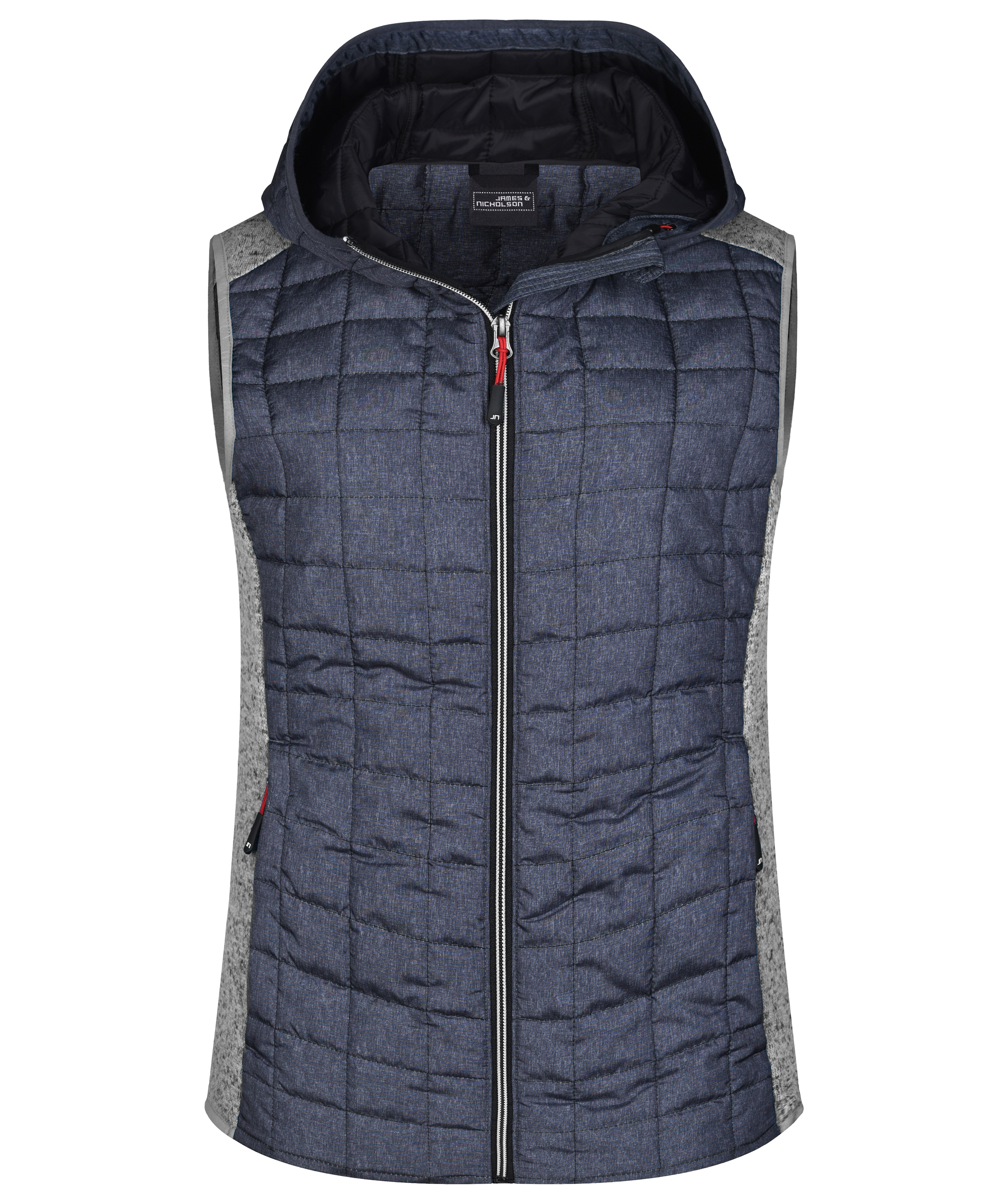 Ladies' Knitted Hybrid Vest JN767 Weste im stylischen Materialmix