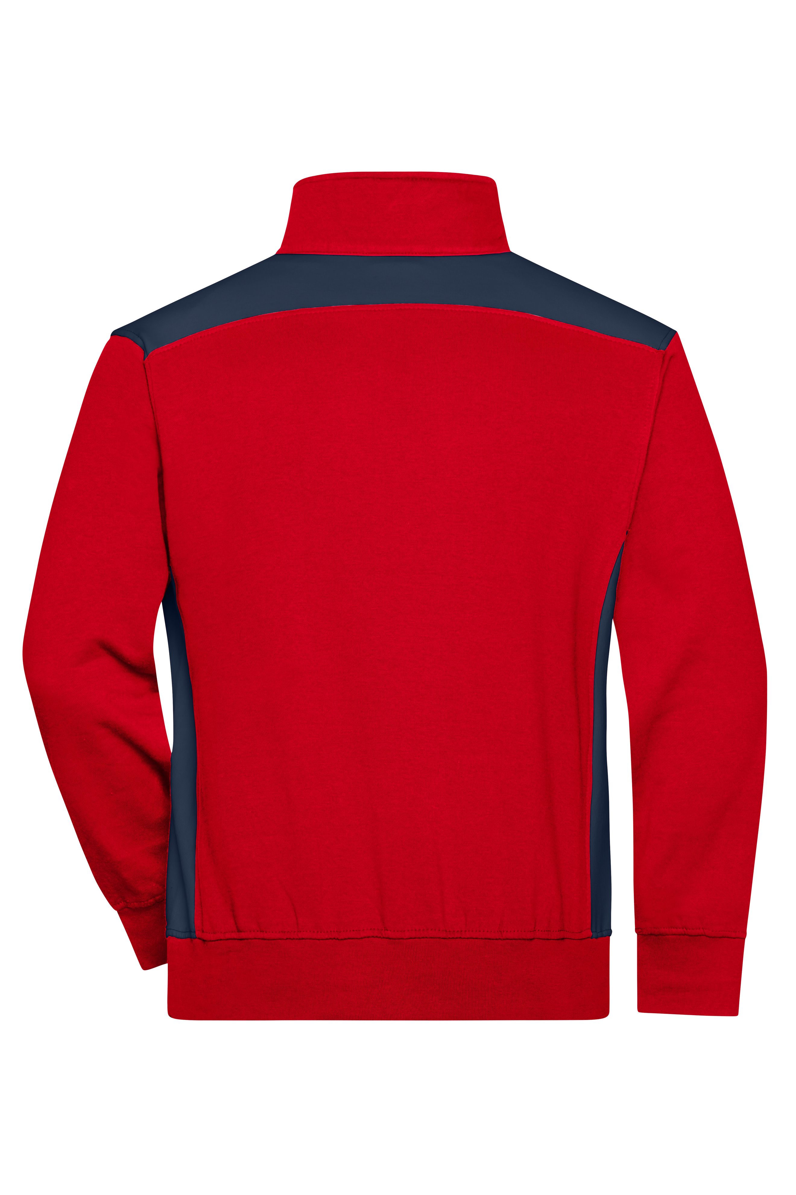 Workwear Half-Zip Sweat - COLOR - JN868 Sweatshirt mit Stehkragen, Reißverschluss und Kontrasteinsätzen