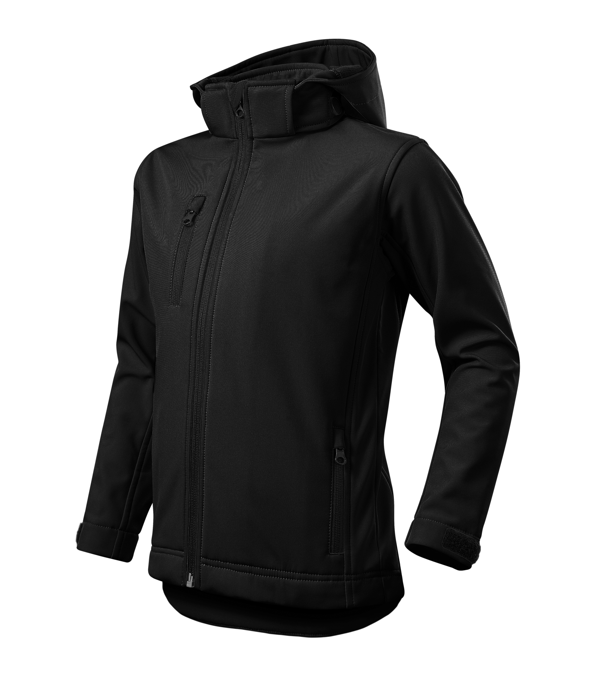 Softshelljacke Kinder - Performance 535 - mit Brusttasche und abnehmbare Kapuze - Übergangsjacke für Jungen und Mädchen