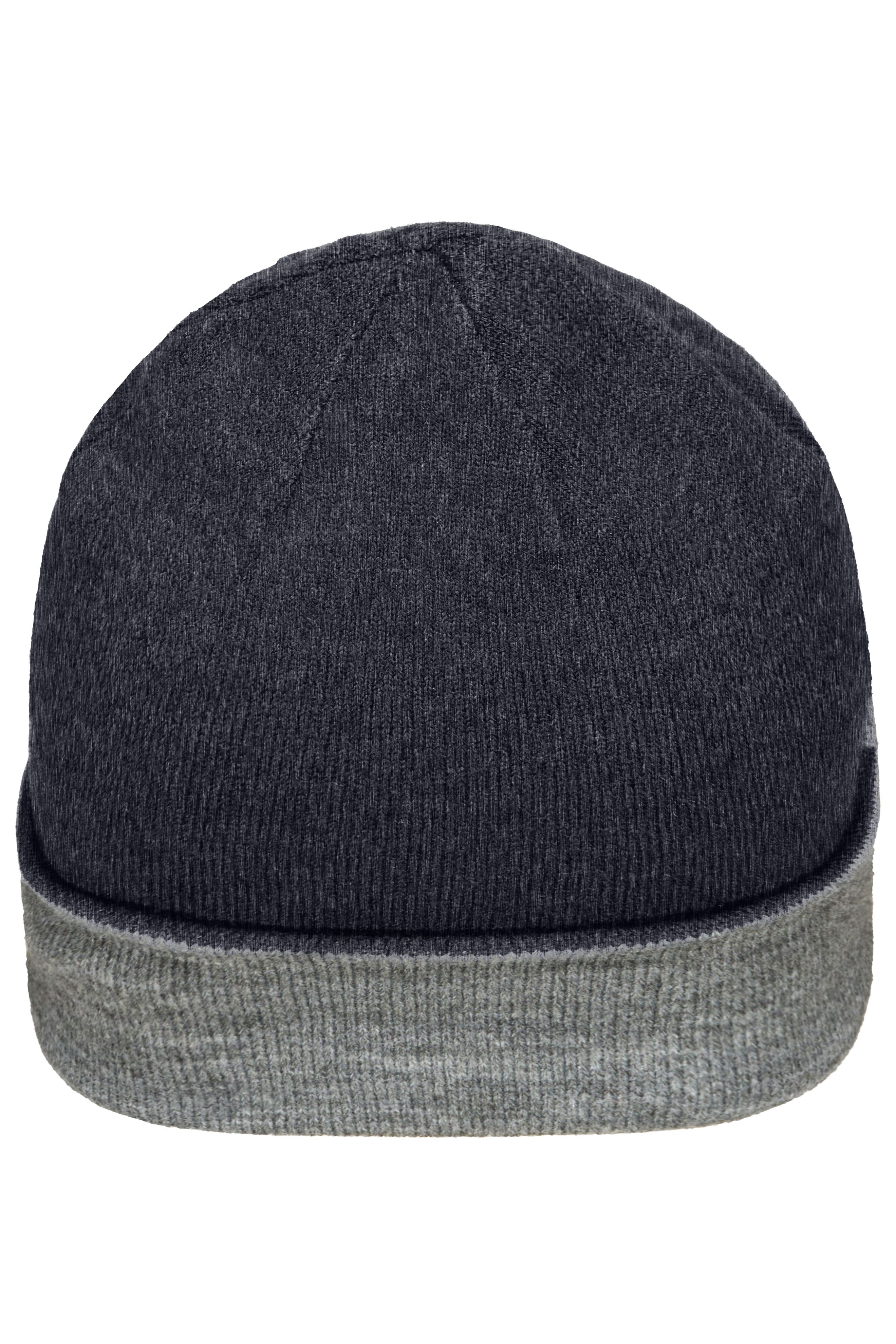 Reversible Beanie MB7400 Wendemütze mit breitem Kontrastumschlag