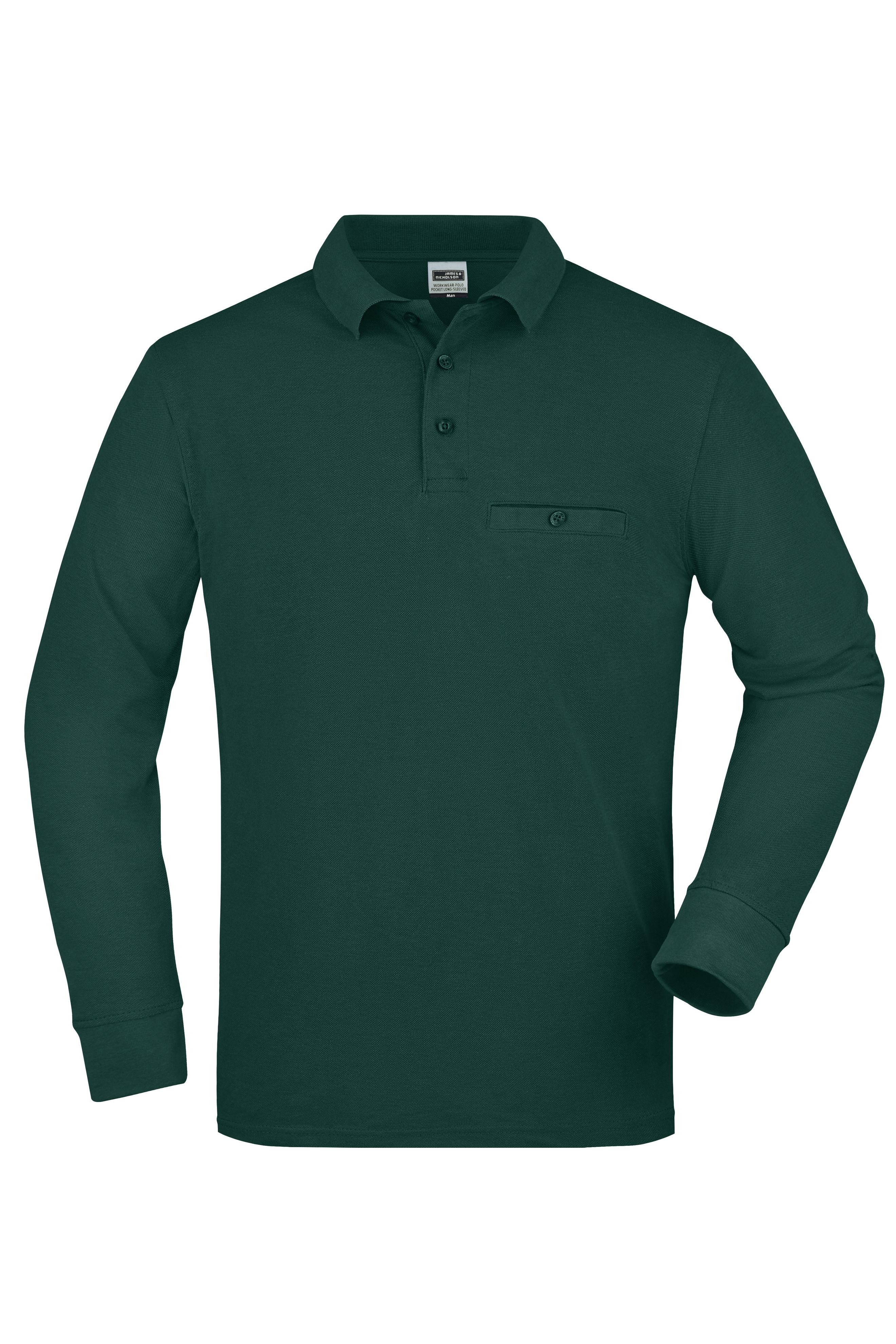 Men's Workwear Polo Pocket Longsleeve JN866 Pflegeleichtes und strapazierfähiges Langarm Polo mit Brusttasche