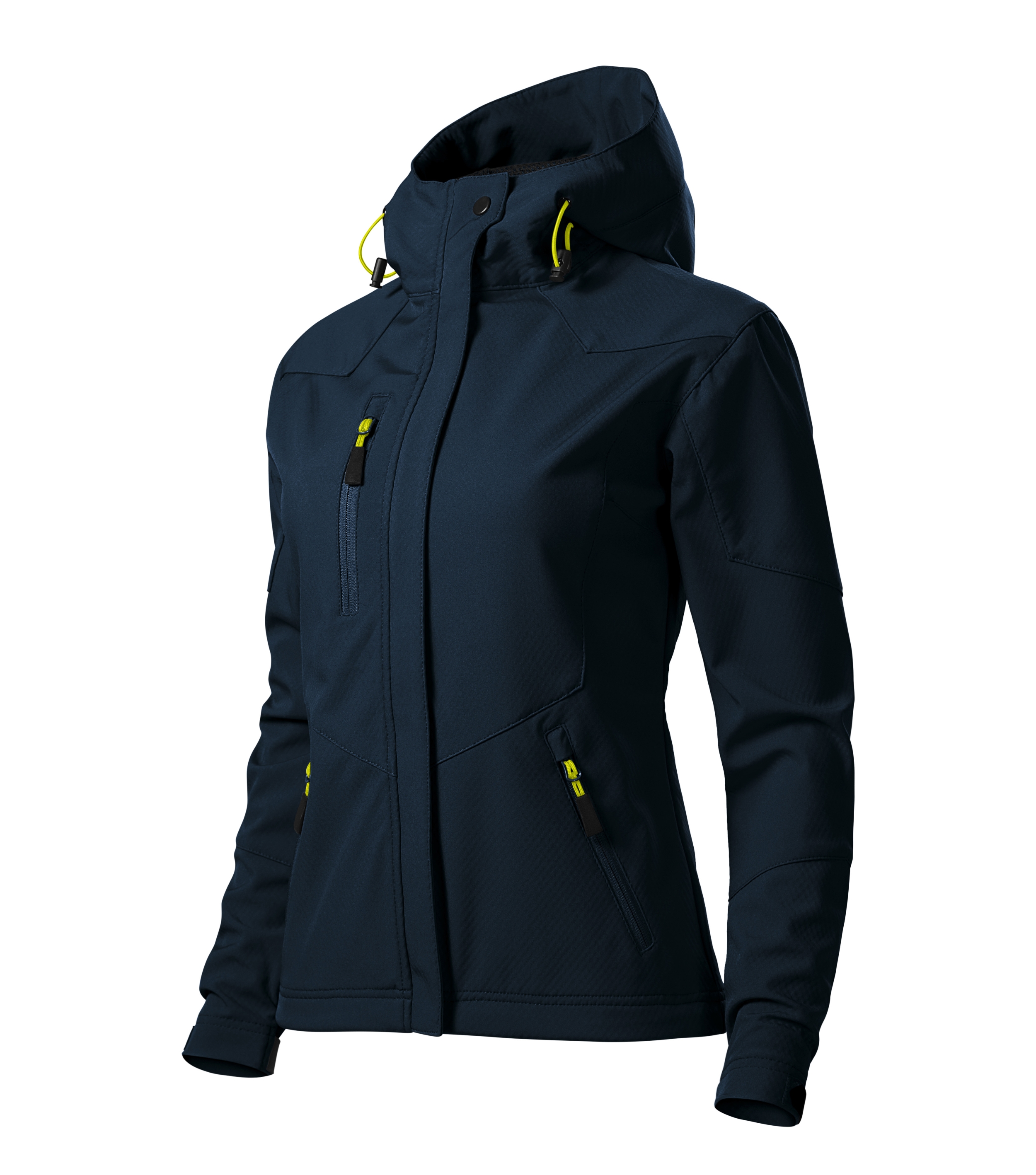 Softshelljacke Damen - NANO 532 - Kapuze mit Kordelzug und Taschen mit Reverse-Spiralreißverschluss - leichte, wasserdichte Übergangsjacke Damen für Outdoor 