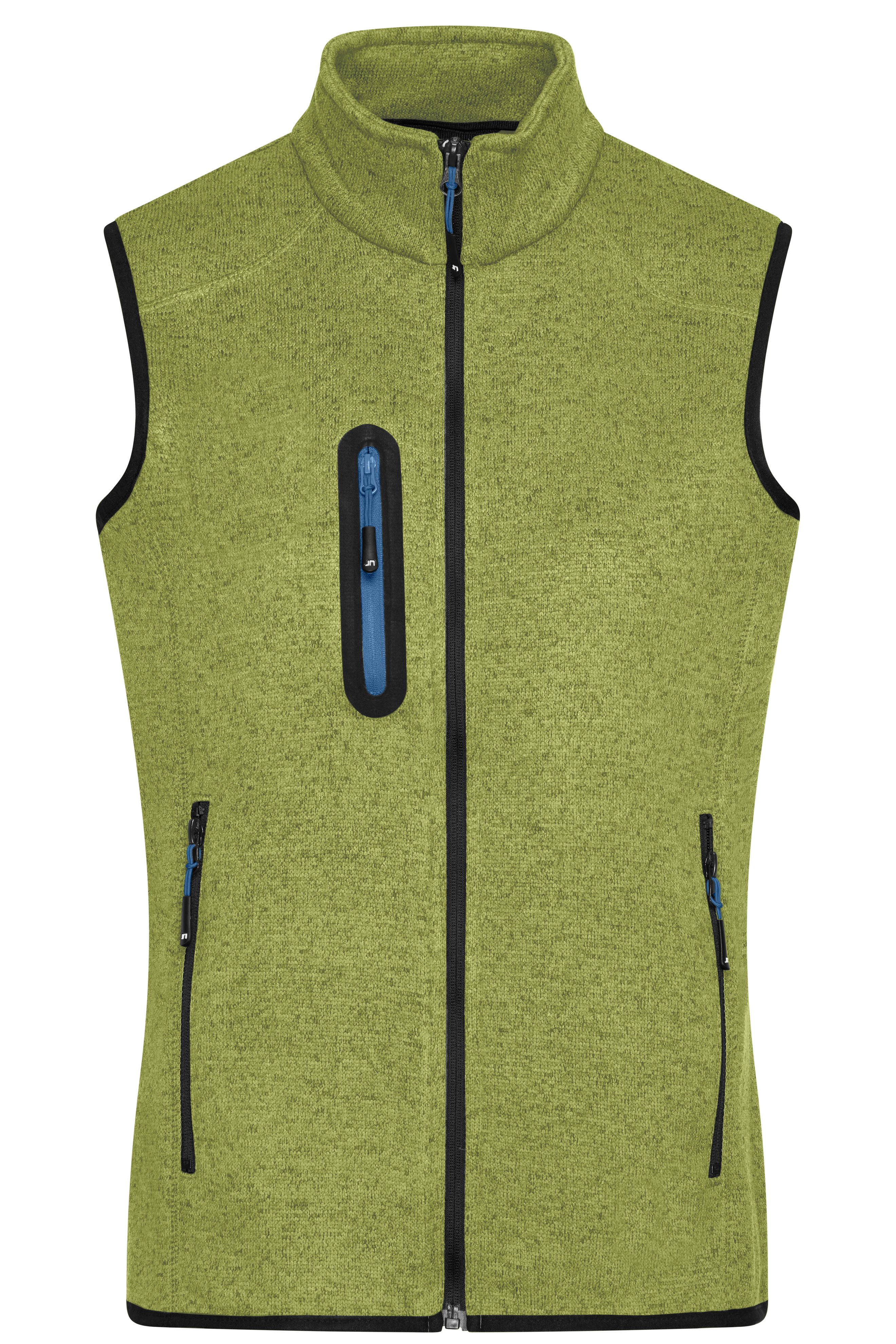 Men's Knitted Fleece Vest JN774 Strickfleece Weste mit Stehkragen