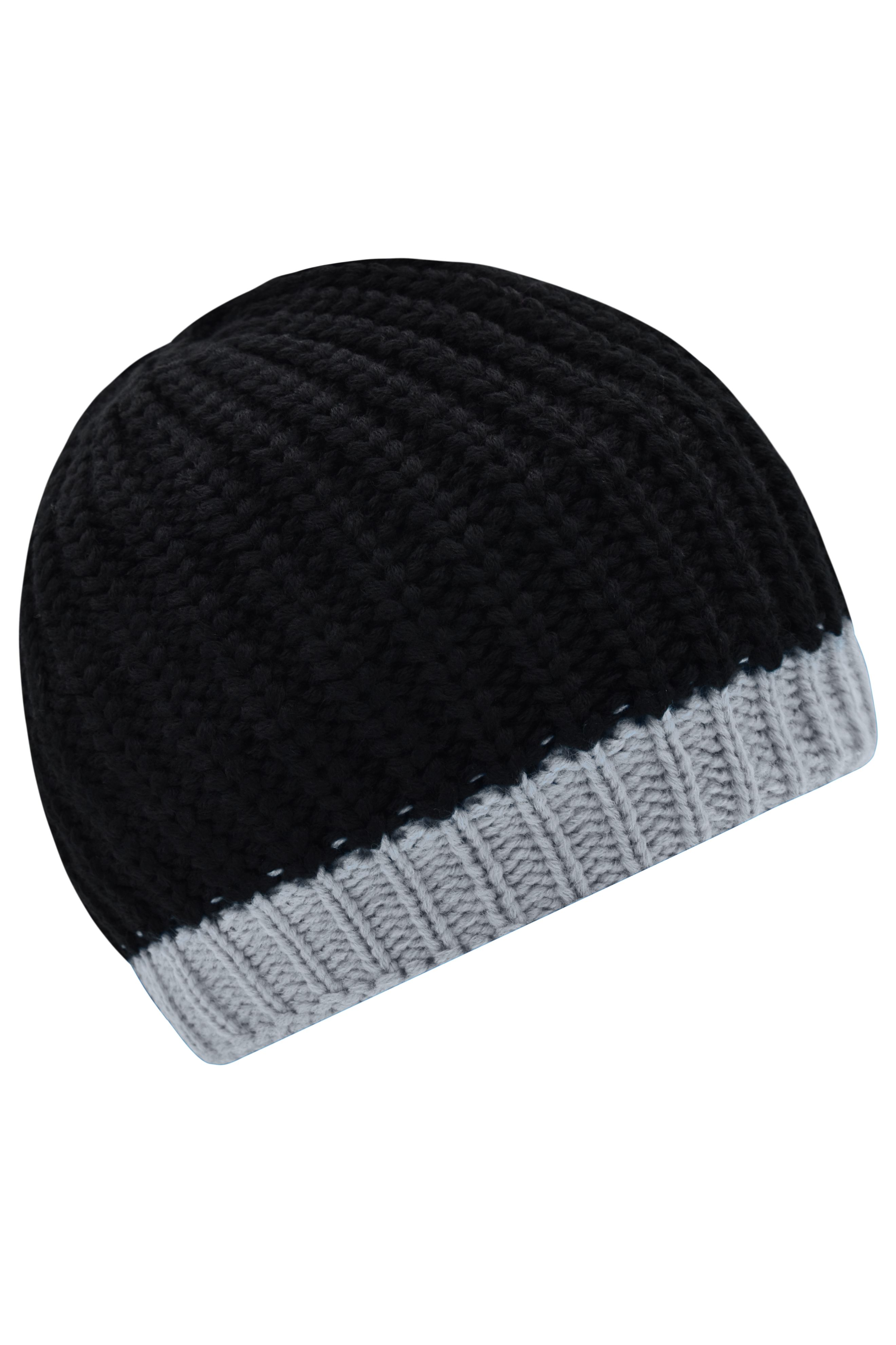 Wintersport Hat MB7103 Strickmütze mit Kontrastabschluss