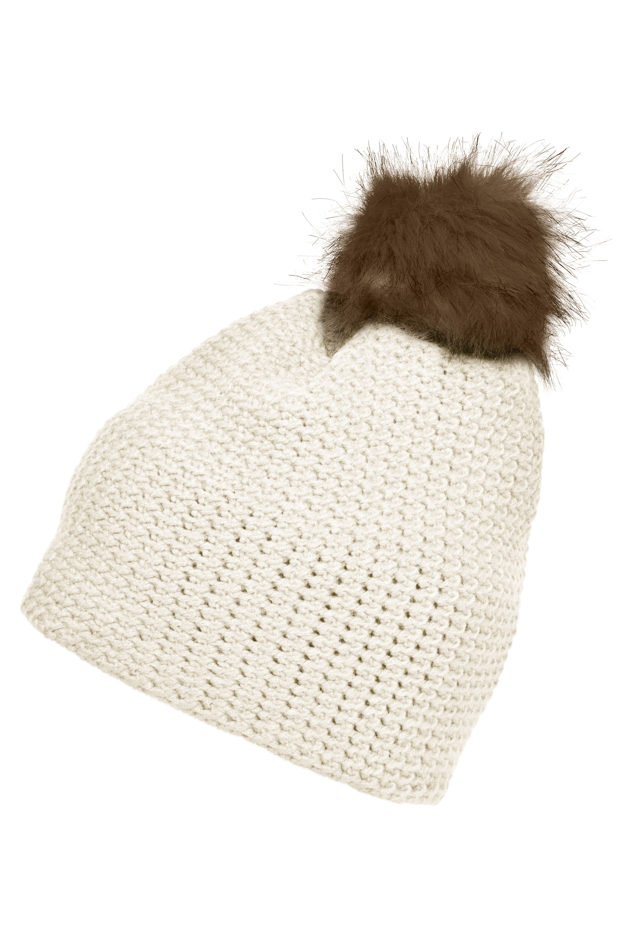 Fine Crocheted Beanie MB7120 Häkelmütze mit Pompon