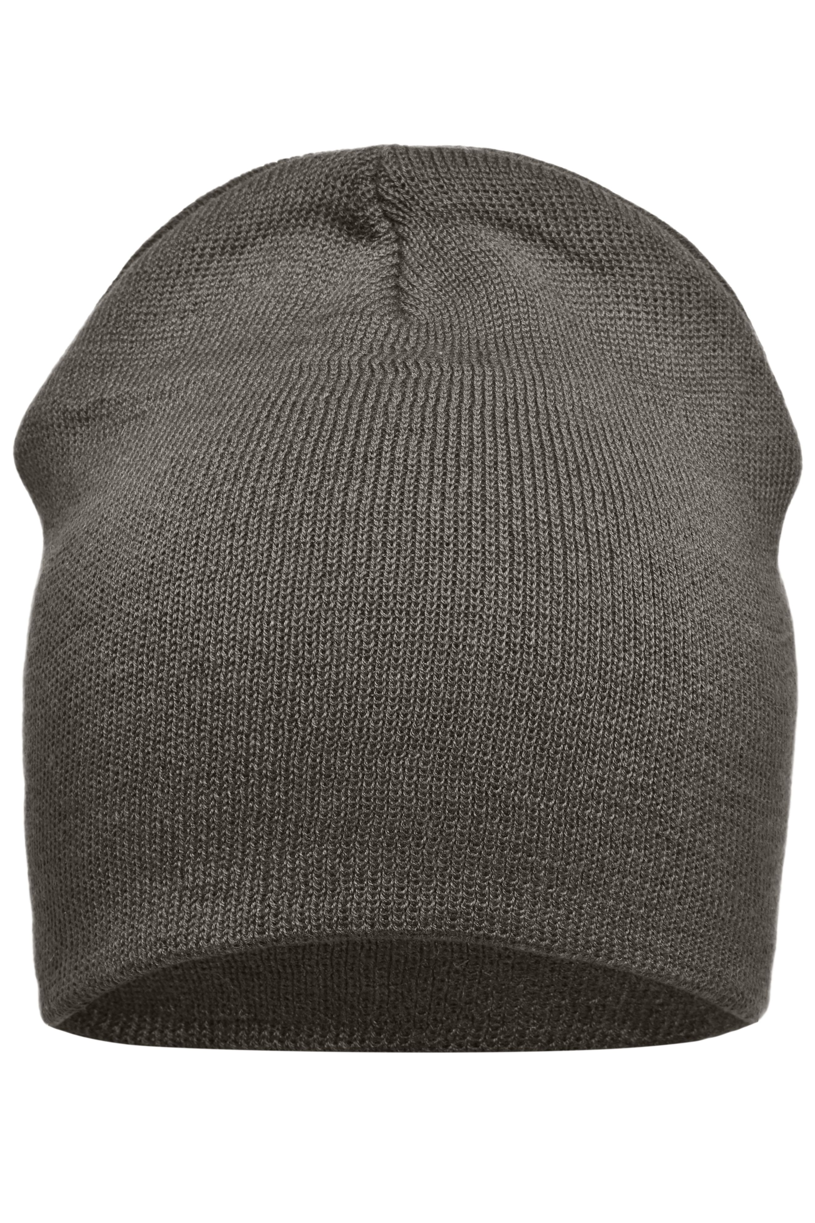 Cotton Beanie MB7926 Enganliegende Strickmütze ohne Umschlag