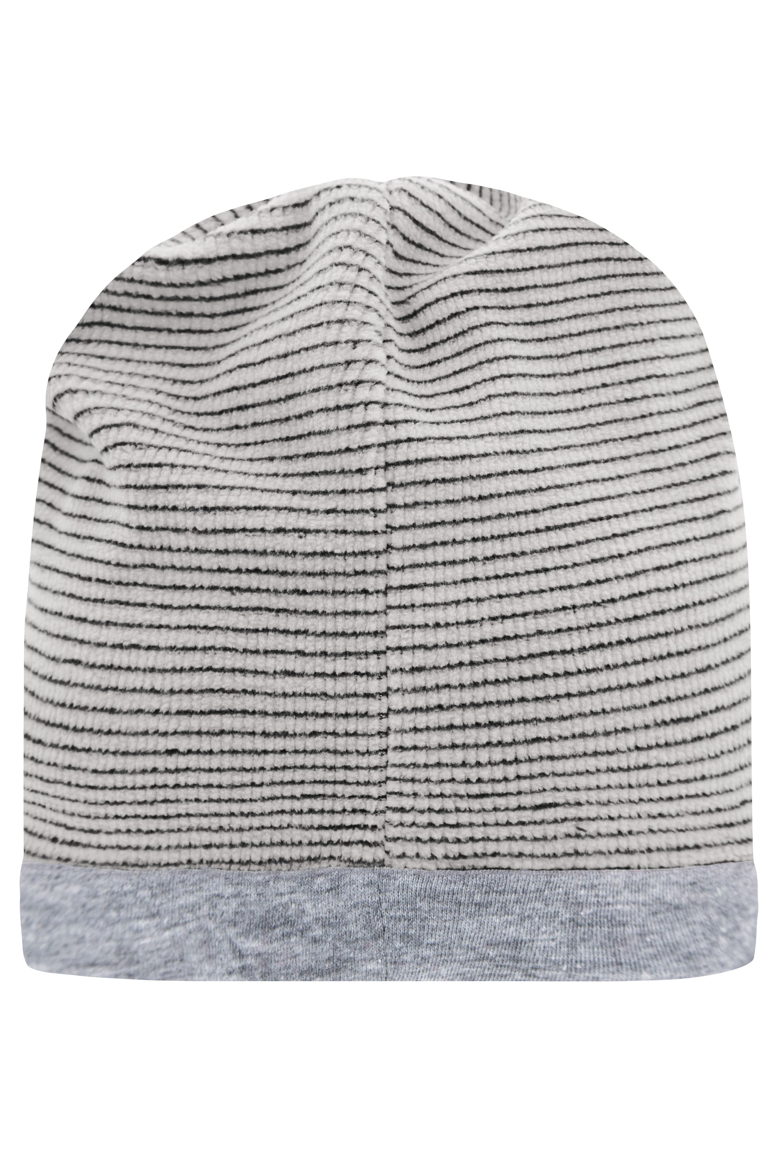Structured Beanie MB7127 Stretchfleece-Mütze mit Kontrastabschluss