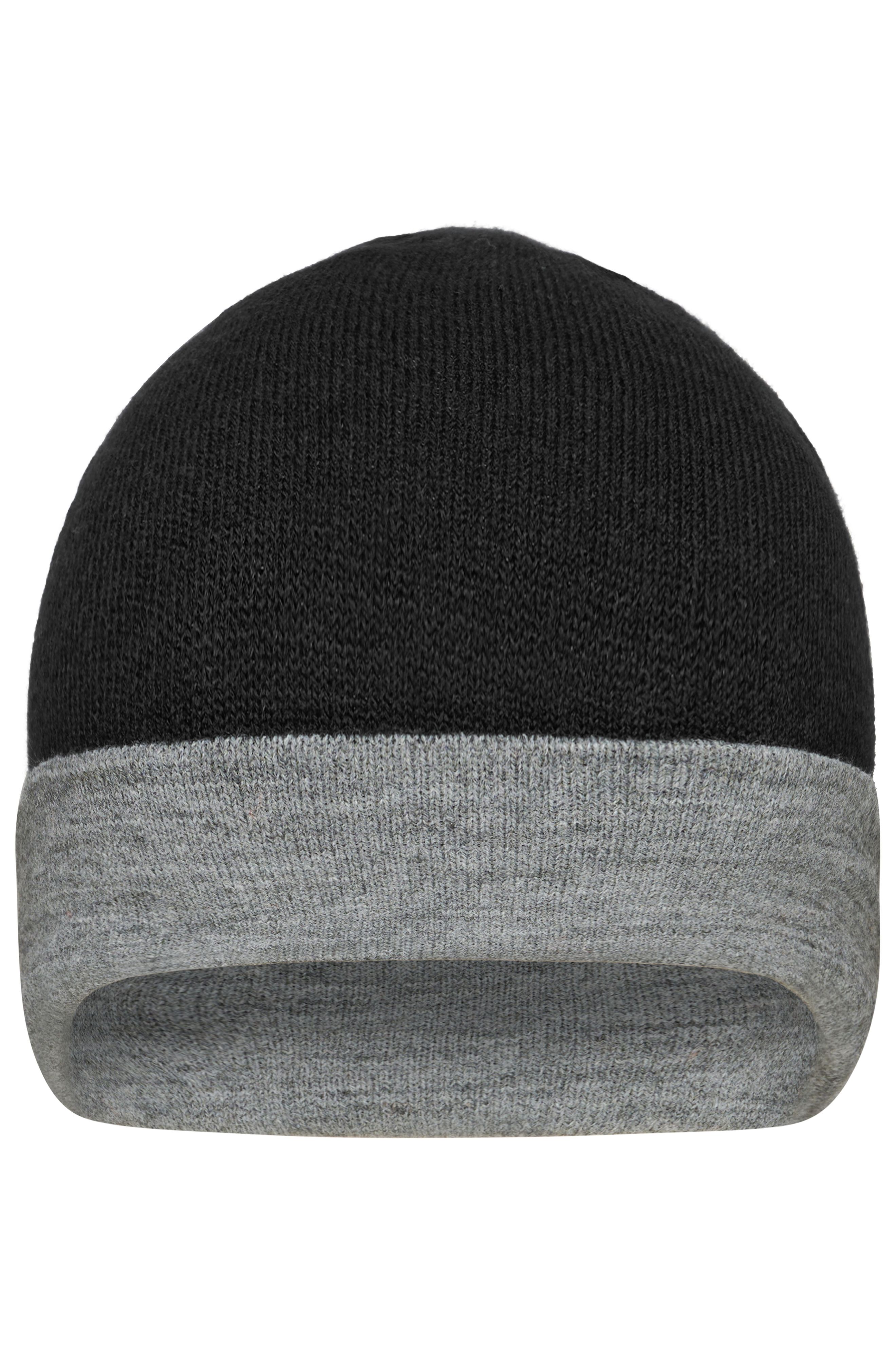 Reversible Beanie MB7400 Wendemütze mit breitem Kontrastumschlag
