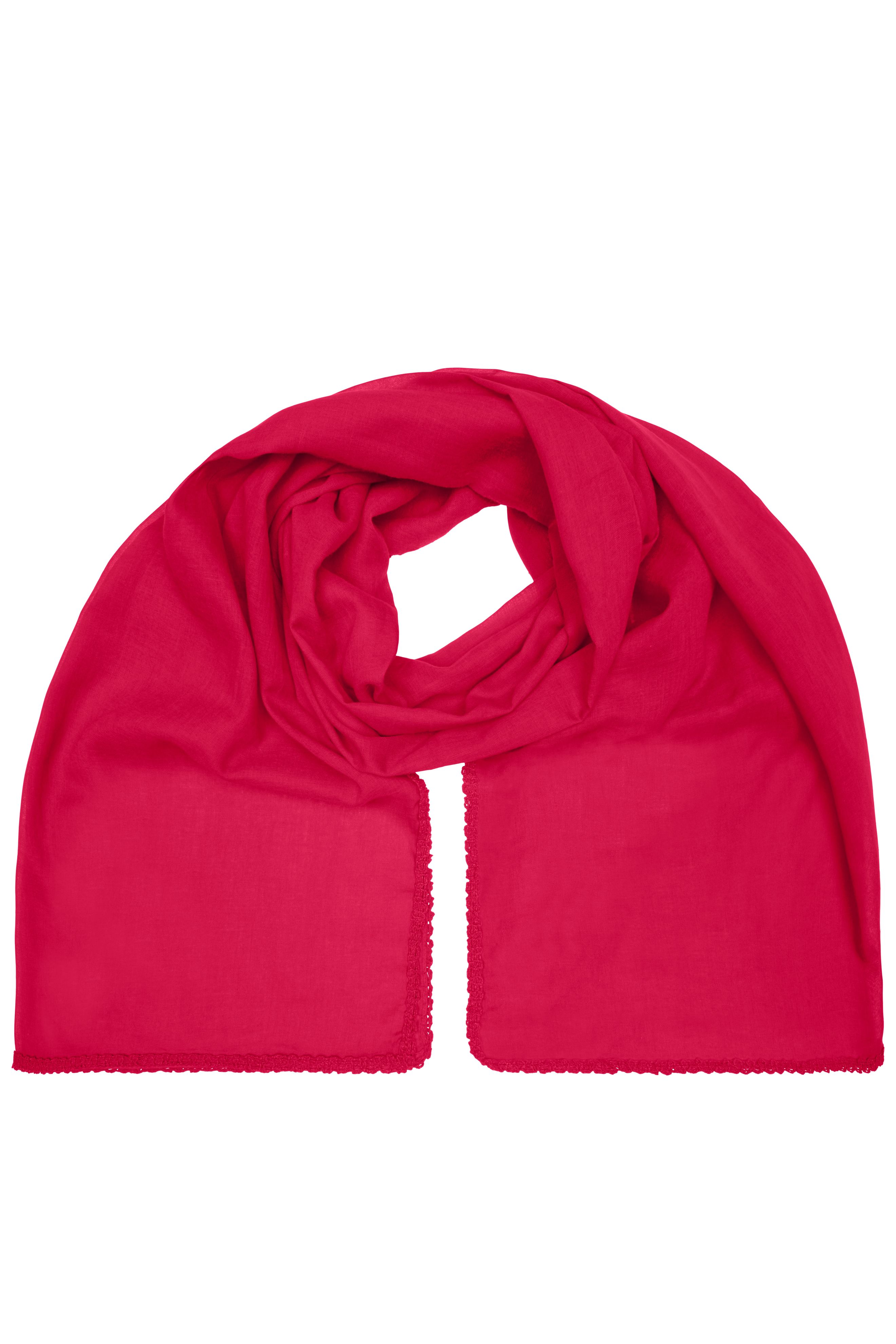 Cotton Scarf MB6404 Modischer Schal mit Zierbordüre entlang der Kante